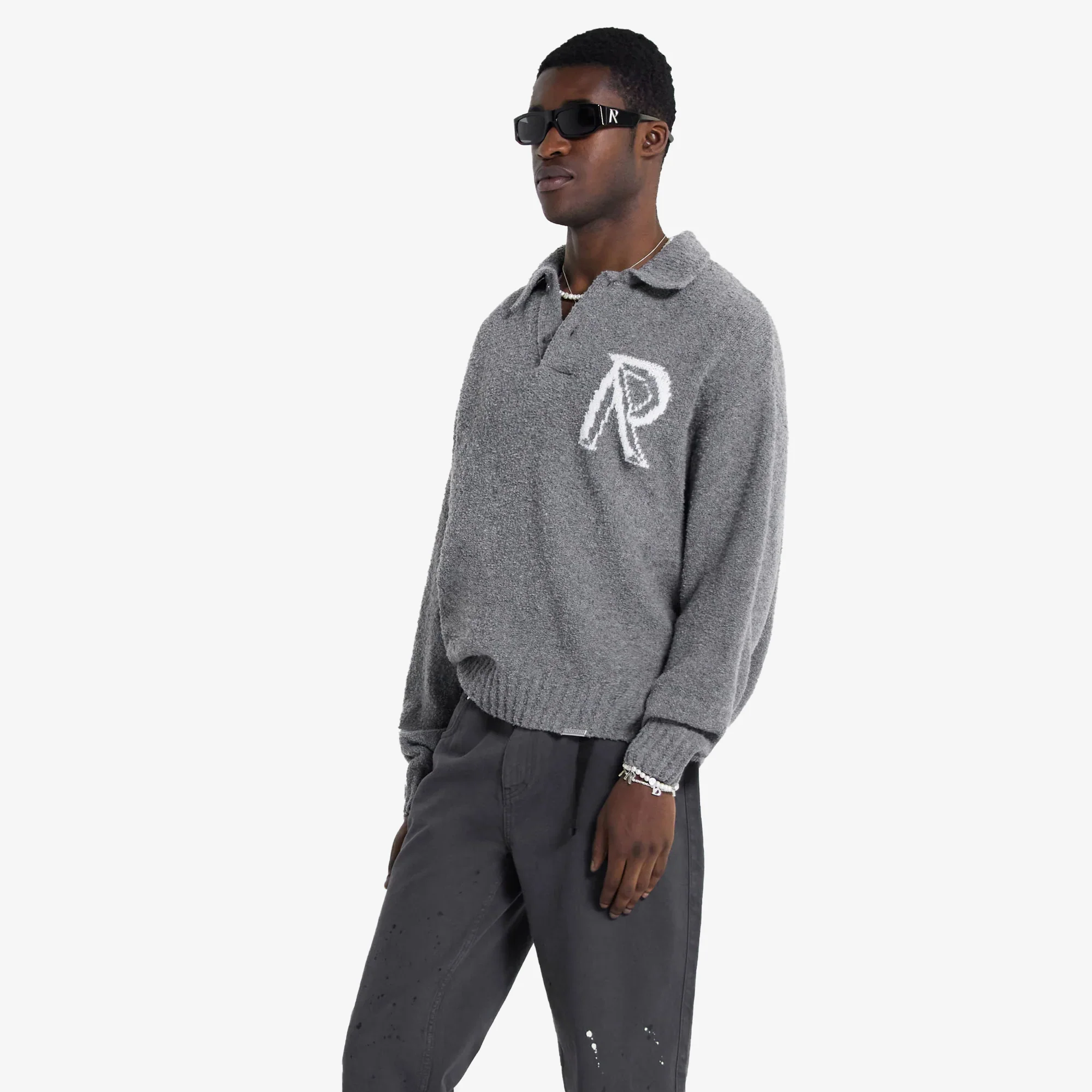Represent | INITIAL BOUCLE POLO { GREY - Image 2