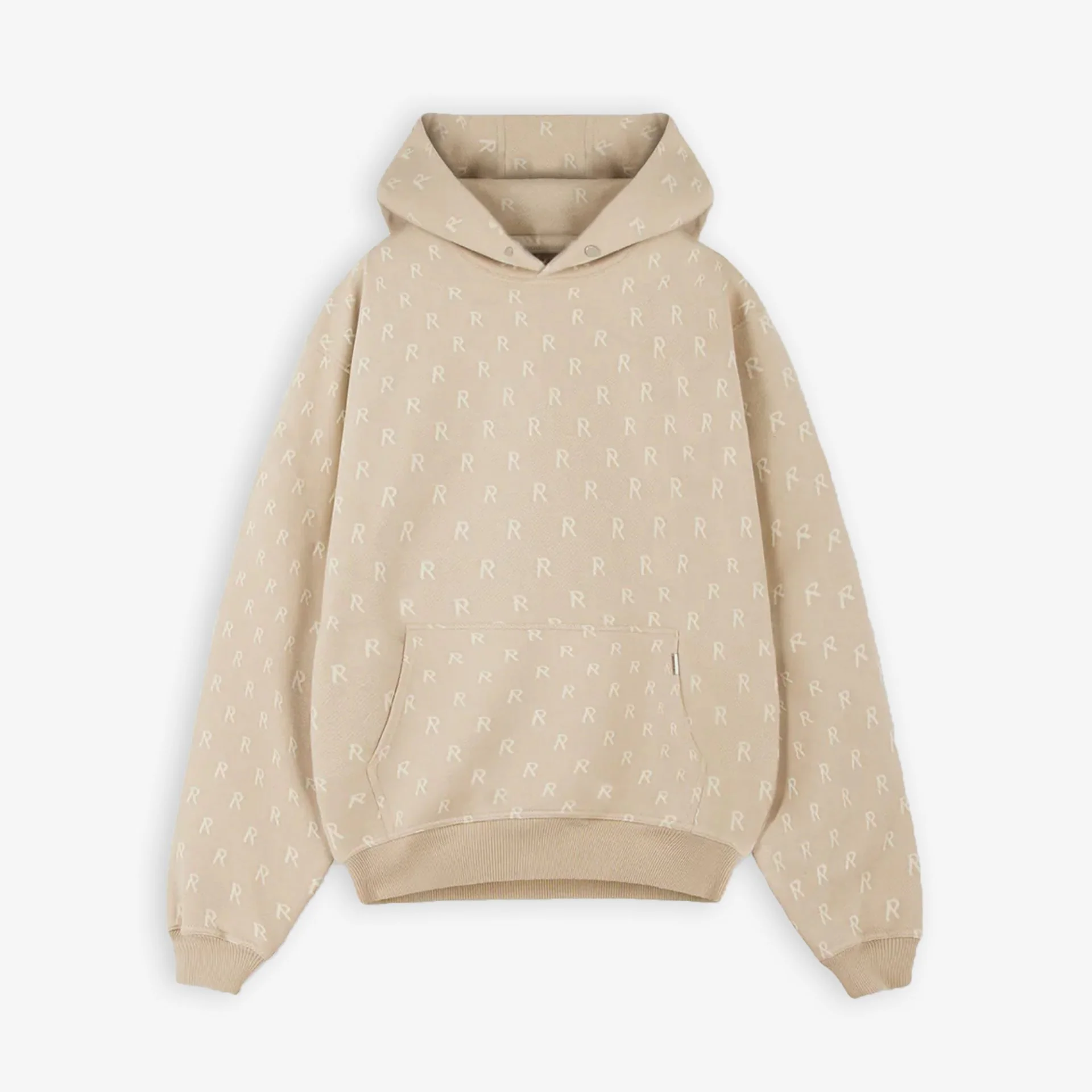 Represent | INTARSIA INITIAL HOODIE { WHEAT - Image 3