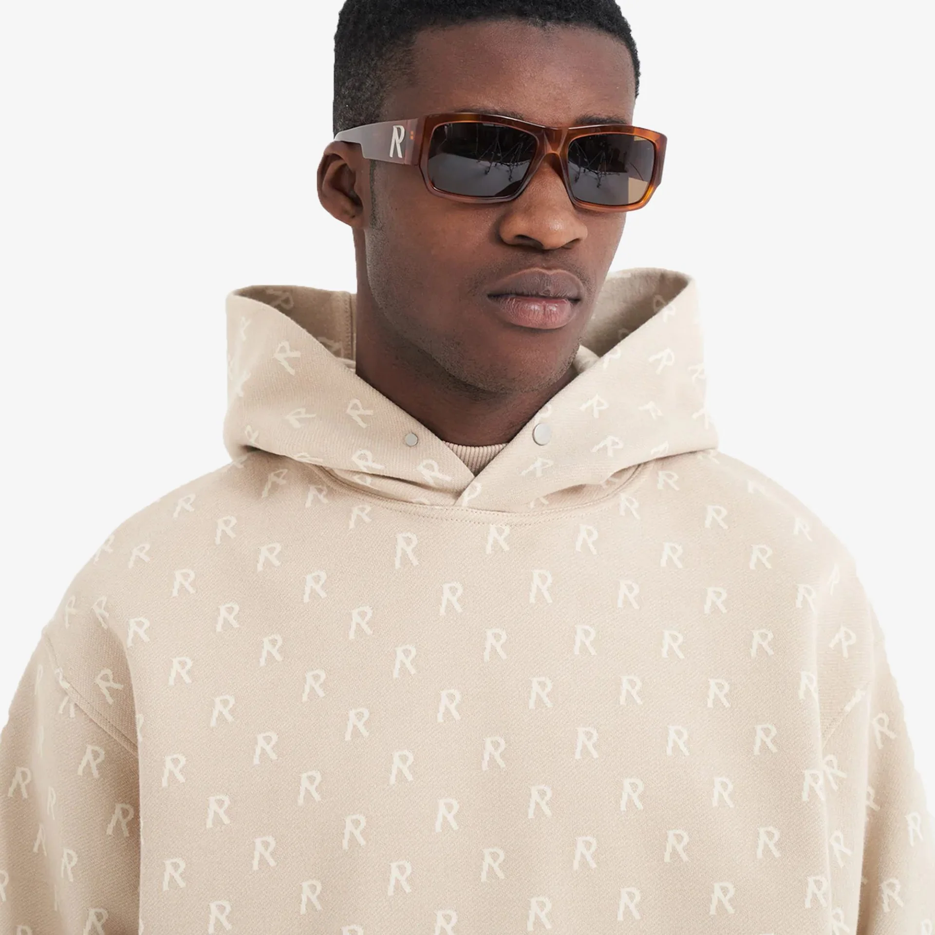 Represent | INTARSIA INITIAL HOODIE { WHEAT - Image 4