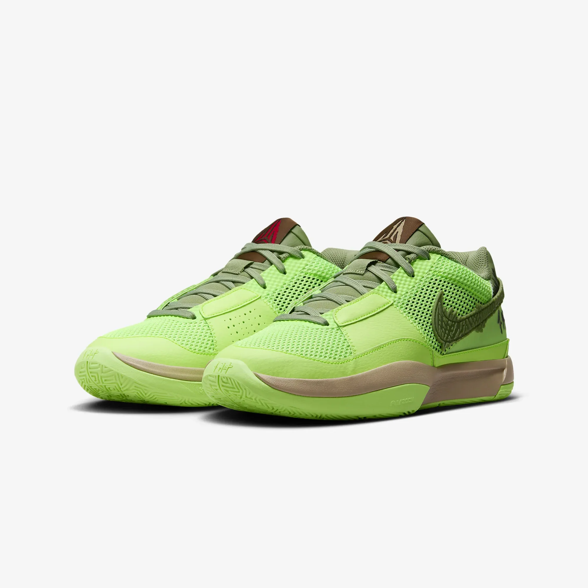 Nike | JA 1 NRG EP { LIME BLAST/OIL GREEN-BLACK-HEMP - Image 2