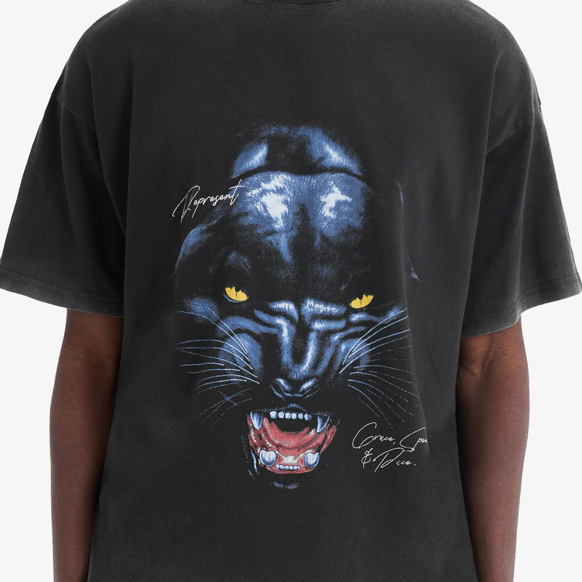 Represent | JAGUAR T-SHIRT { VINTAGE BLACK - Image 3
