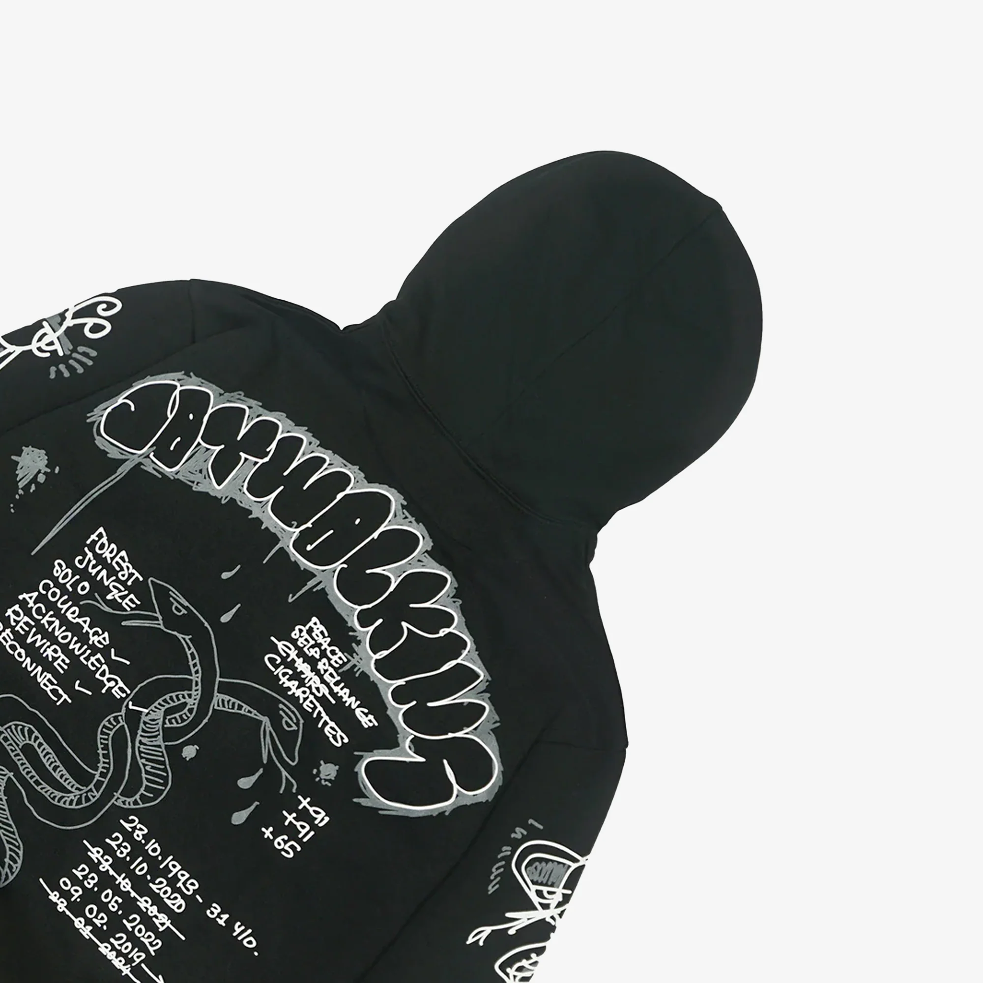 JAYWALKING | BEAR WITH ME HOODIE { BLACK - Image 3