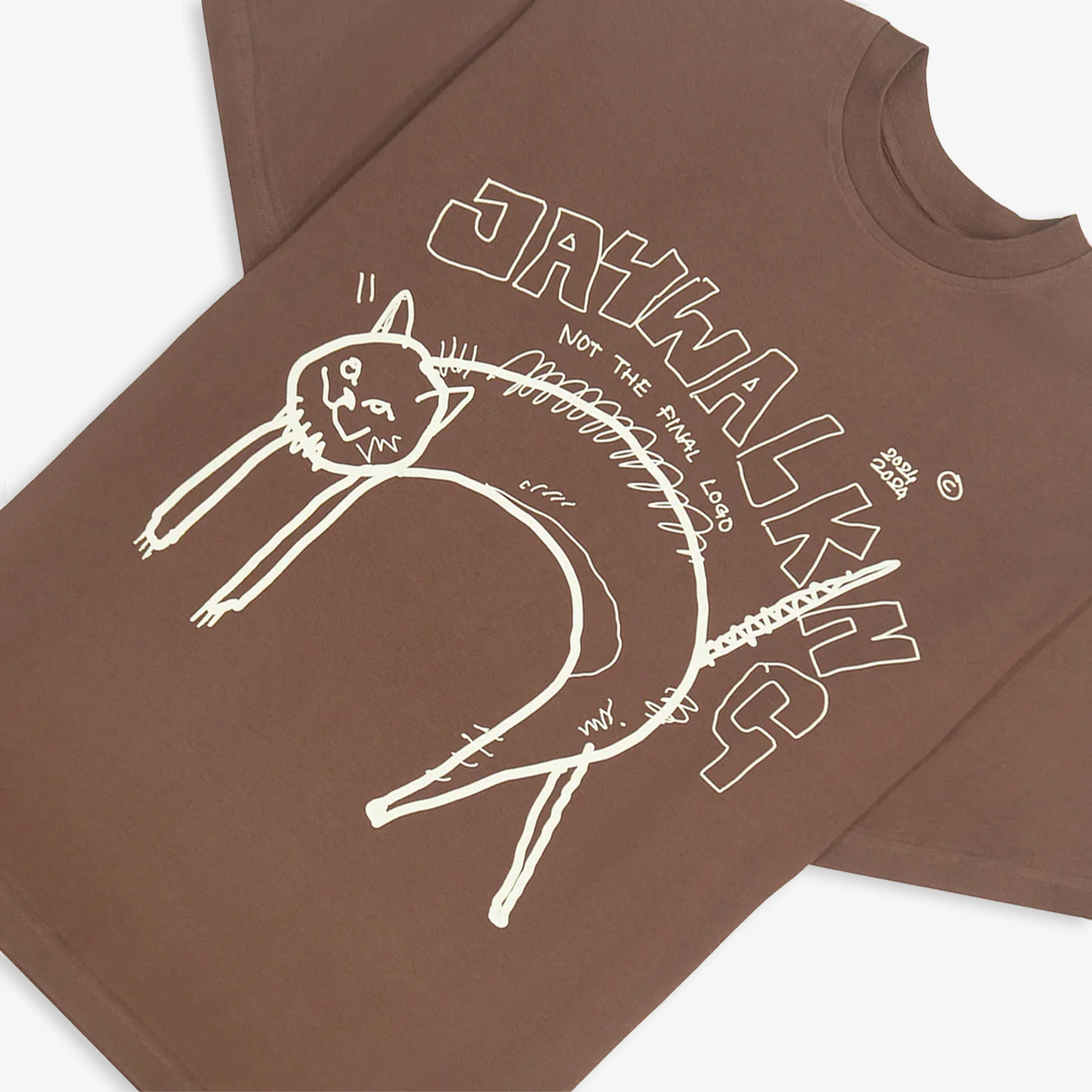 JAYWALKING | CAT T-SHIRT { BROWN - Image 3