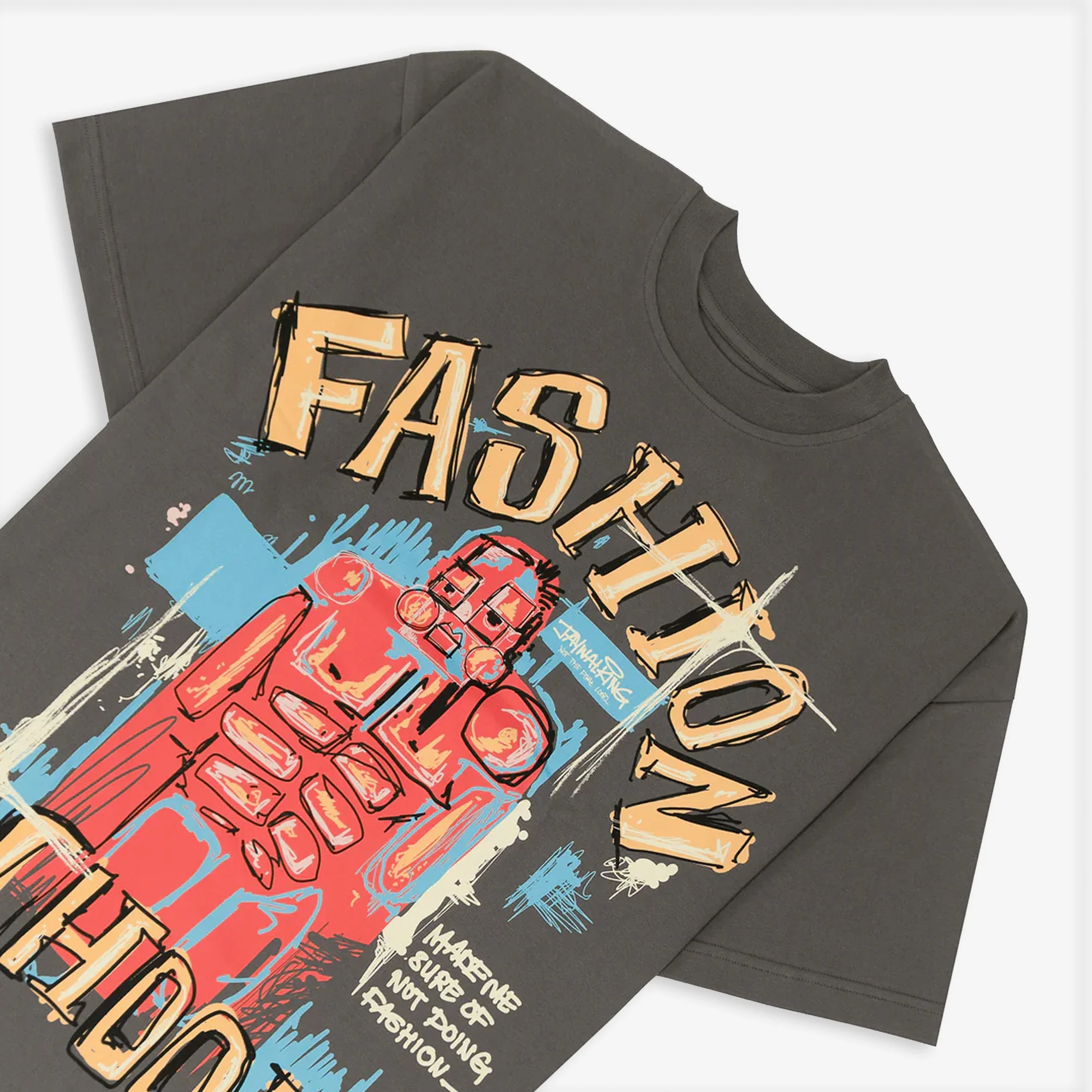 JAYWALKING | FASHION SCHOOL 2.0 T-SHIRT { GREY - Image 3