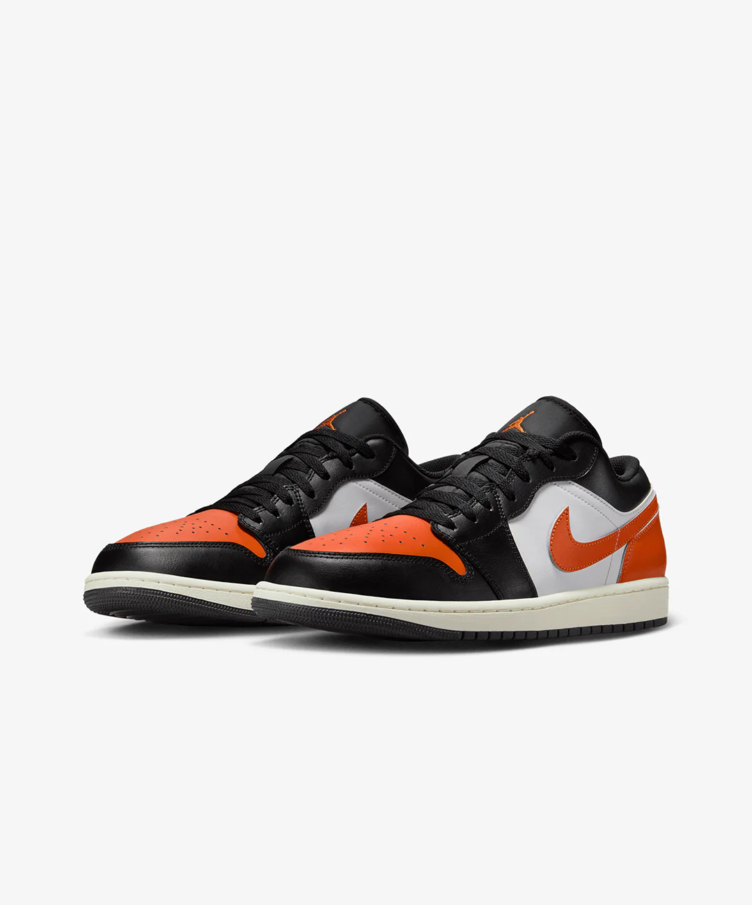 JORDAN | AIR JORDAN 1 LOW { BLACK/STARFISH-WHITE-SAIL - Image 3