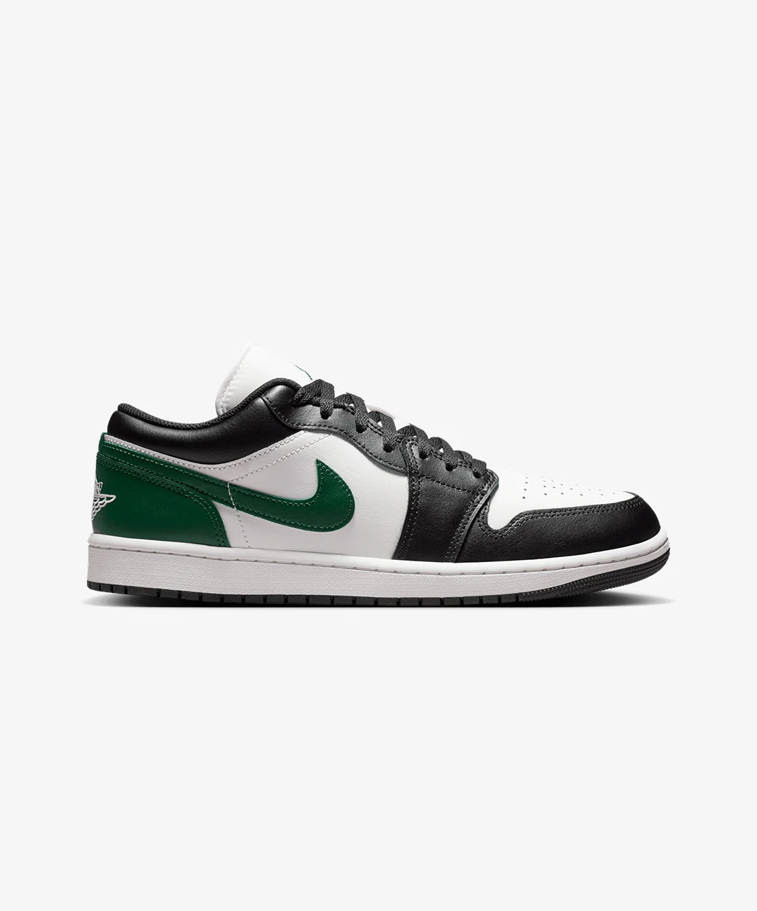 JORDAN | AIR JORDAN 1 LOW { BLACK/SUMMIT WHITE-GORGE GREEN
