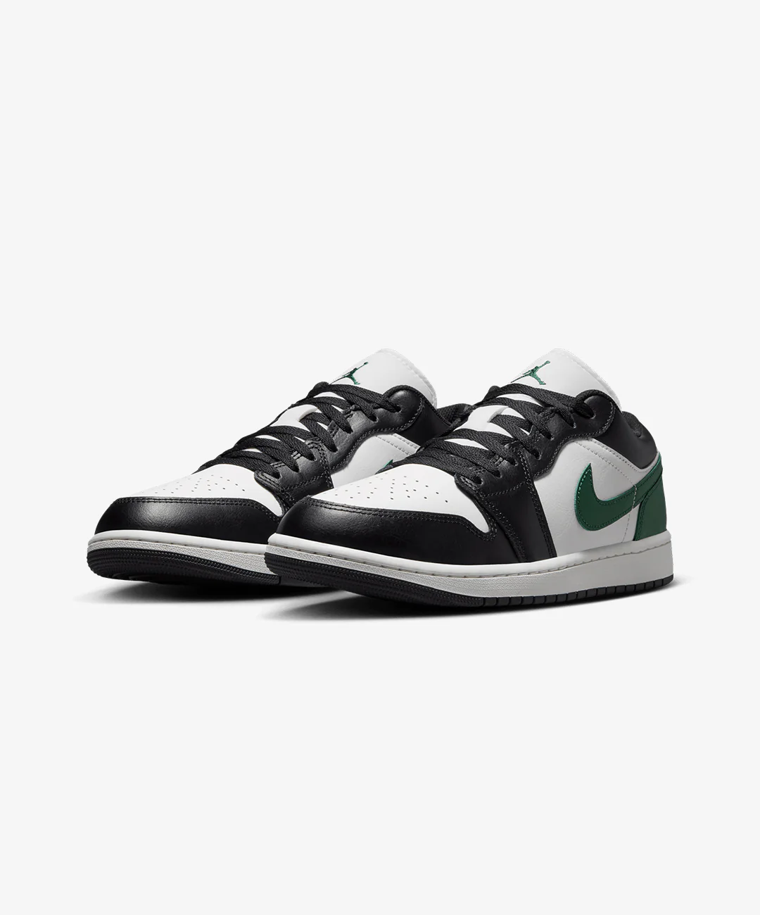 JORDAN | AIR JORDAN 1 LOW { BLACK/SUMMIT WHITE-GORGE GREEN - Image 3
