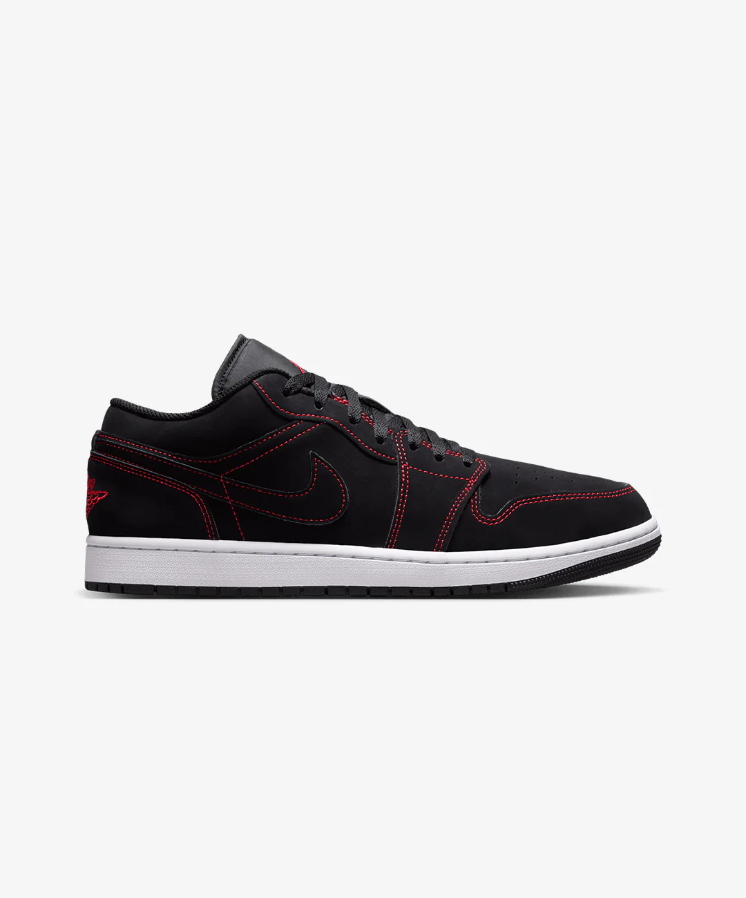 JORDAN | AIR JORDAN 1 LOW { BLACK/UNIVERSITY RED-WHITE