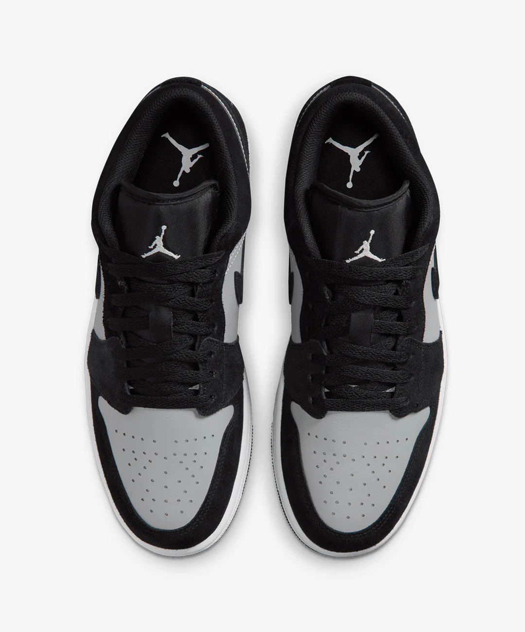 JORDAN | AIR JORDAN 1 LOW { BLACK/WHITE-LT SMOKE GREY - Image 2