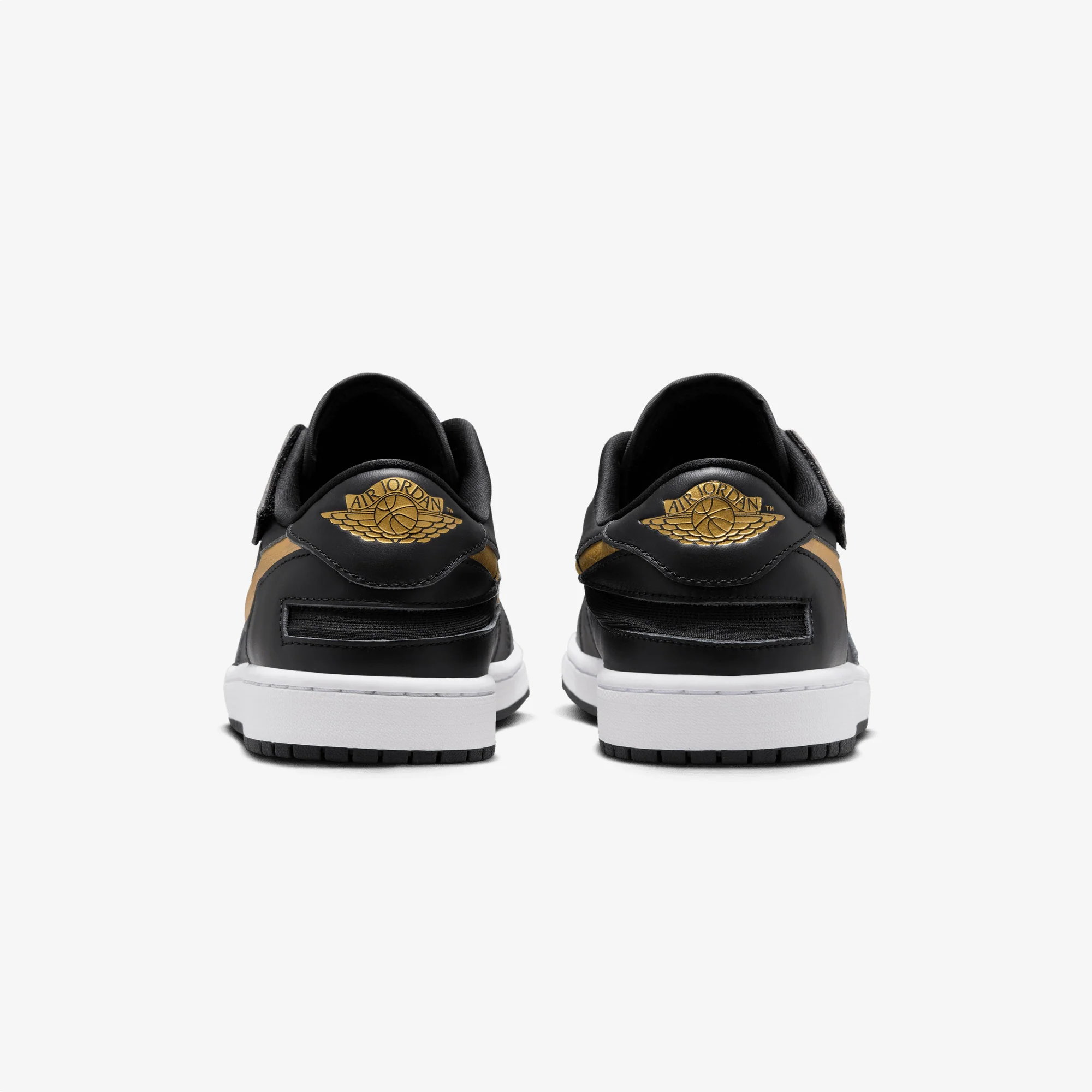 JORDAN | AIR JORDAN 1 LOW EASYON { BLACK/METALLIC GOLD-WHITE - Image 4