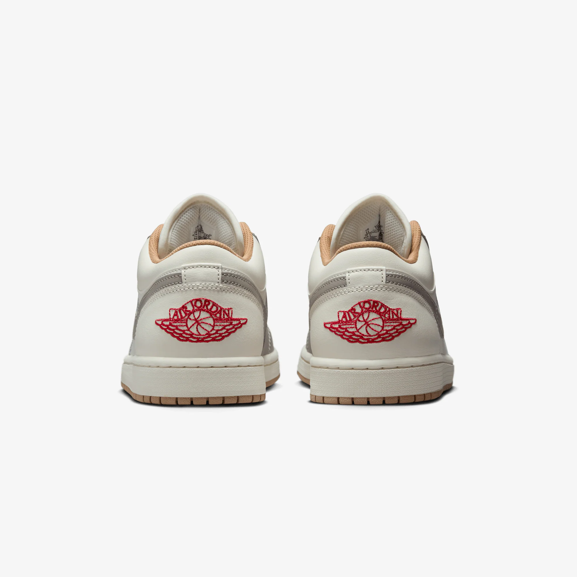 JORDAN | AIR JORDAN 1 LOW { SAIL/FIRE RED-COLLEGE GREY-HEMP - Image 4