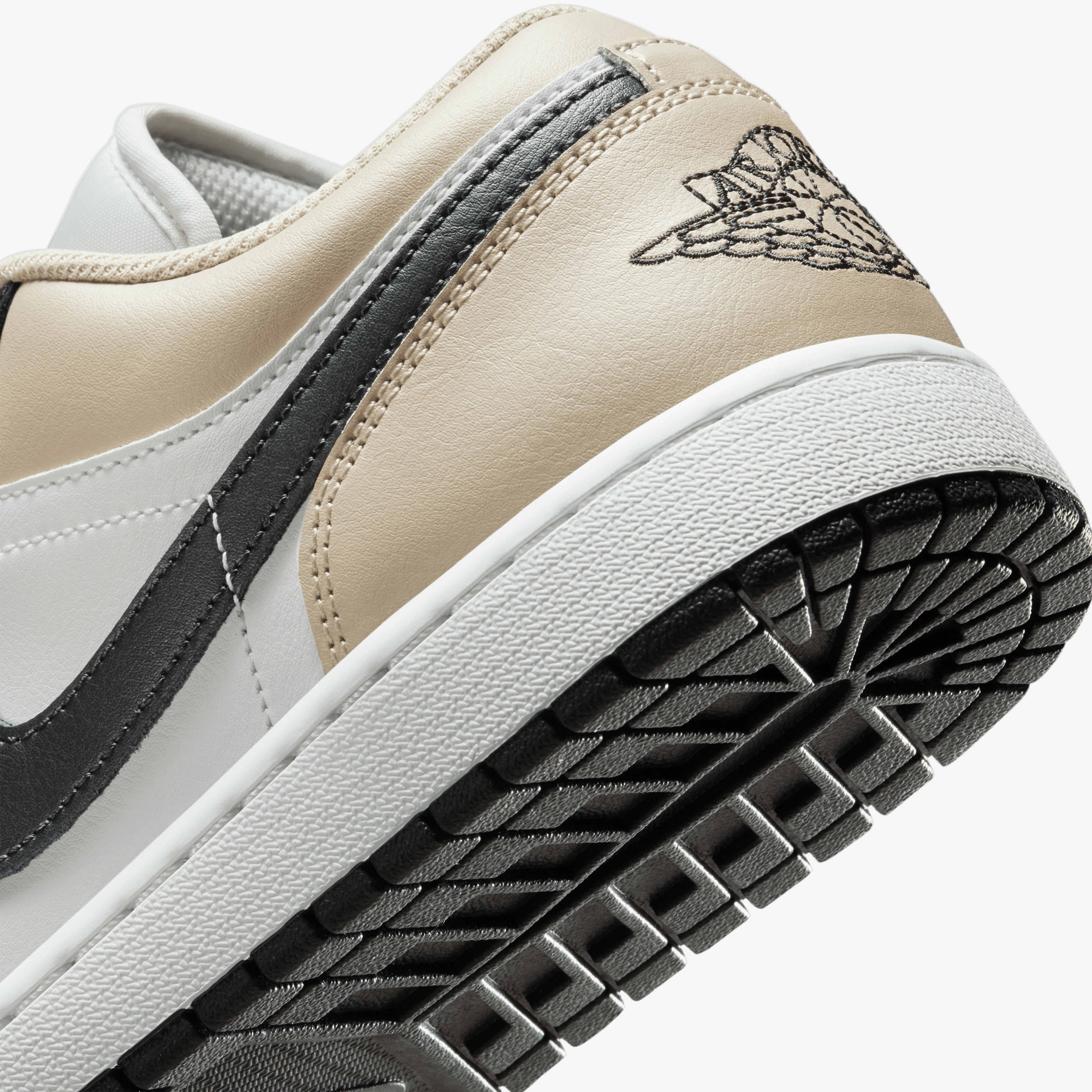 JORDAN | AIR JORDAN 1 LOW { SUMMIT WHITE/OFF NOIR-RATTAN - Image 6