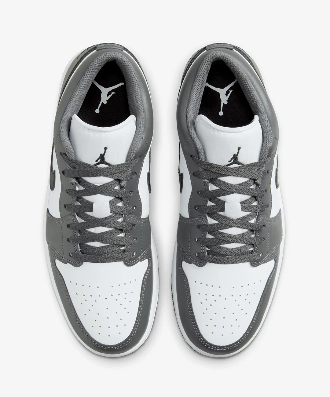 JORDAN | AIR JORDAN 1 LOW { WHITE/BLACK-IRON GREY - Image 2