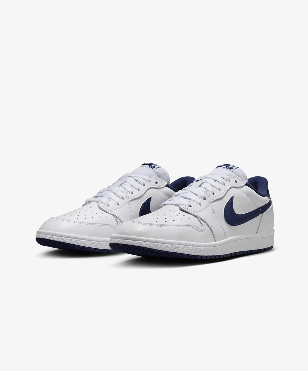 JORDAN | AIR JORDAN 1 LOW '85 { WHITE/NAVY-WHITE - Image 3