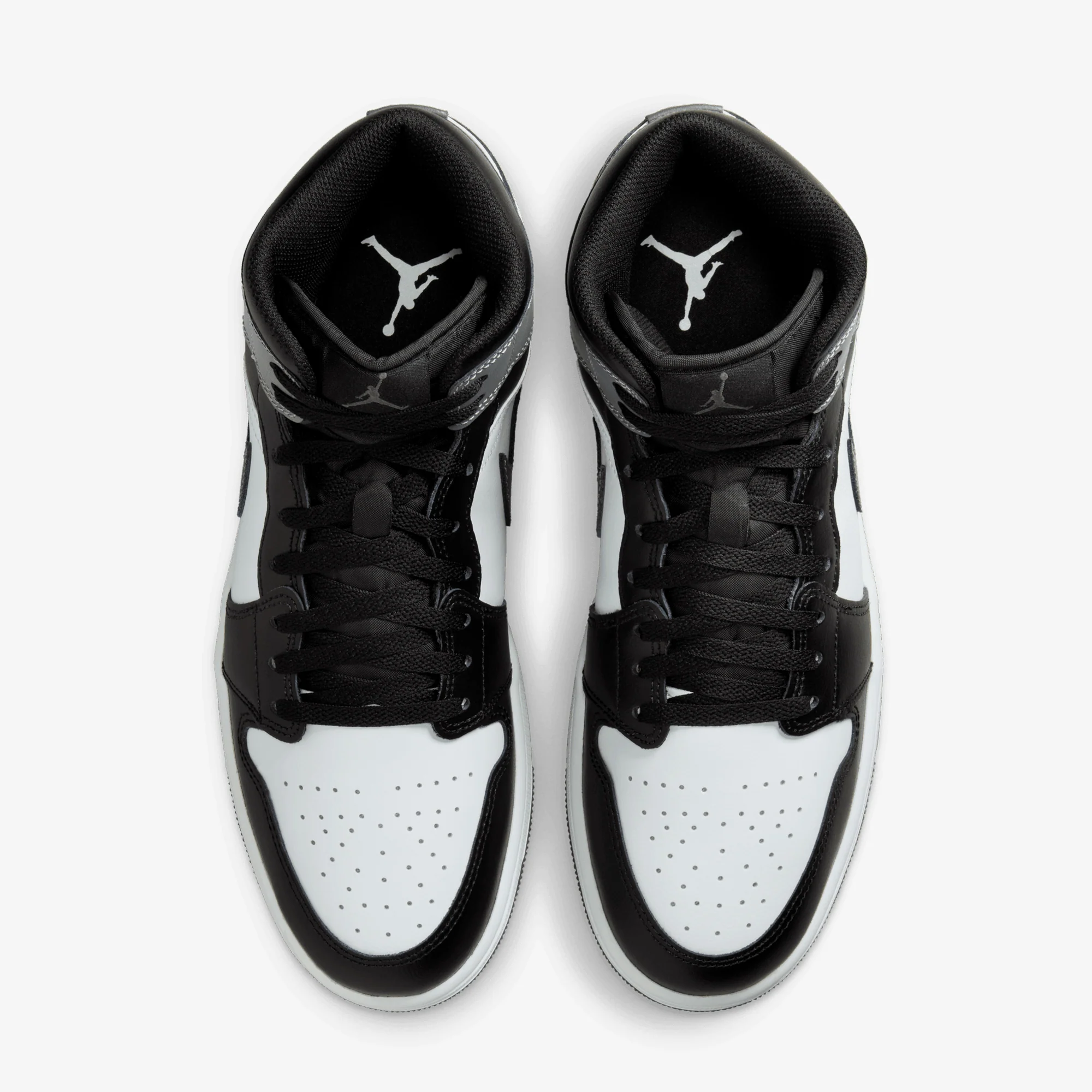 JORDAN | AIR JORDAN 1 MID { BLACK/IRON GREY-WHITE - Image 2