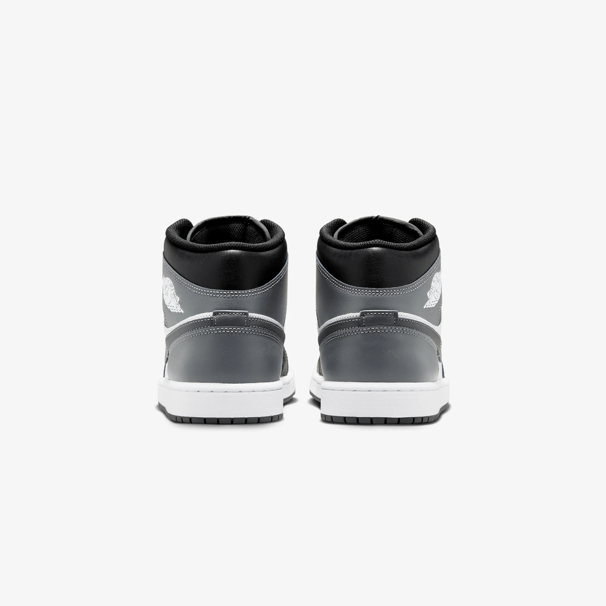 JORDAN | AIR JORDAN 1 MID { BLACK/IRON GREY-WHITE - Image 4