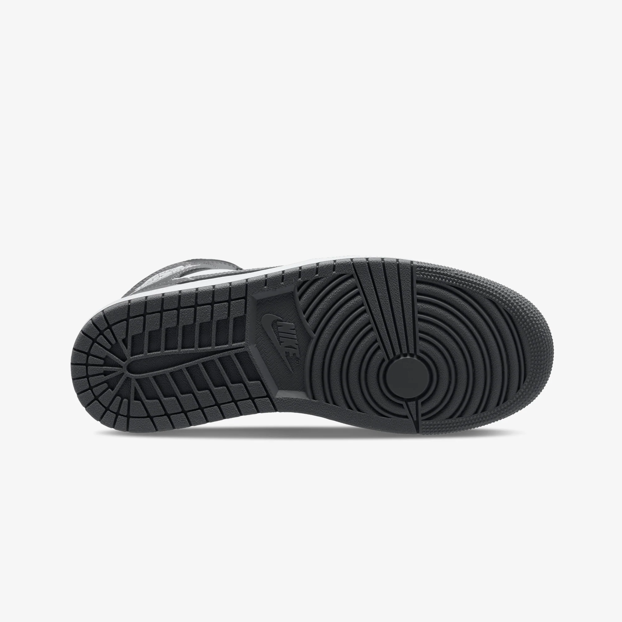 JORDAN | AIR JORDAN 1 MID { BLACK/IRON GREY-WHITE - Image 7