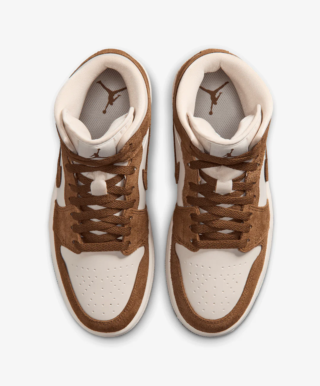 JORDAN | AIR JORDAN 1 MID { LT BRITISH TAN/CHALK - Image 2