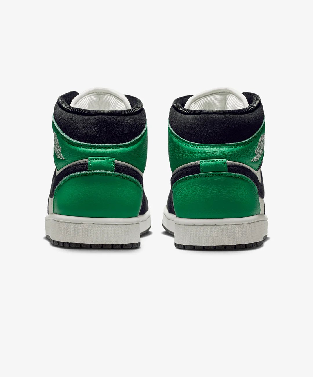 JORDAN | AIR JORDAN 1 MID SE { SUMMIT WHITE/BLACK-LUCKY GREEN - Image 4