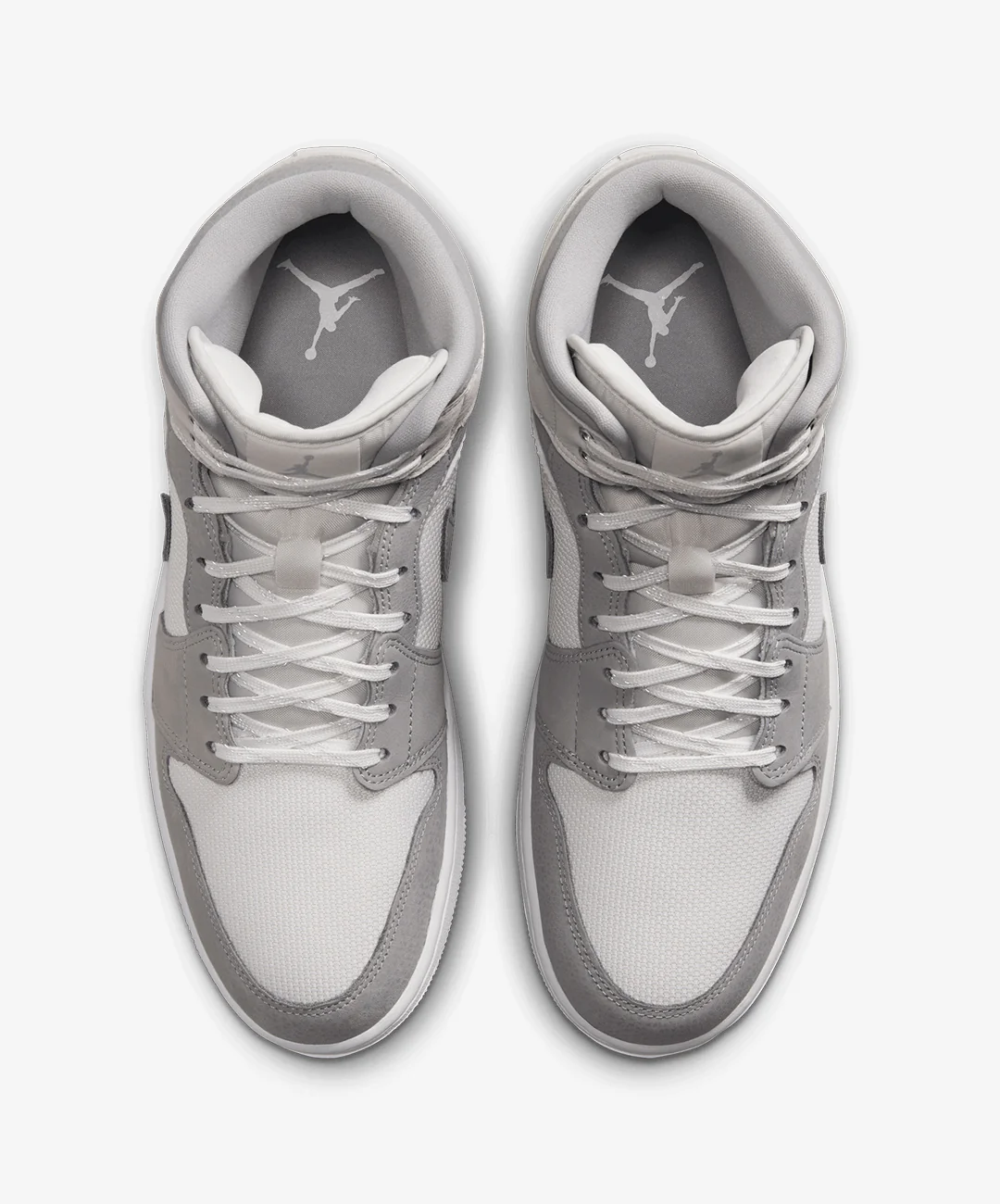 JORDAN | AIR JORDAN 1 MID SE { SUMMIT WHITE/LT SMOKE GREY-PHANTOM-SAIL - Image 2