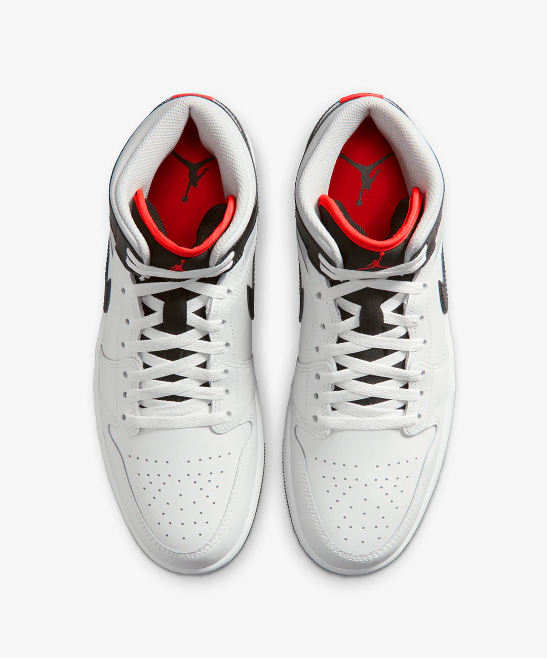 JORDAN | AIR JORDAN 1 MID { SUMMIT WHITE/BLACK-NEUTRAL GREY - Image 2