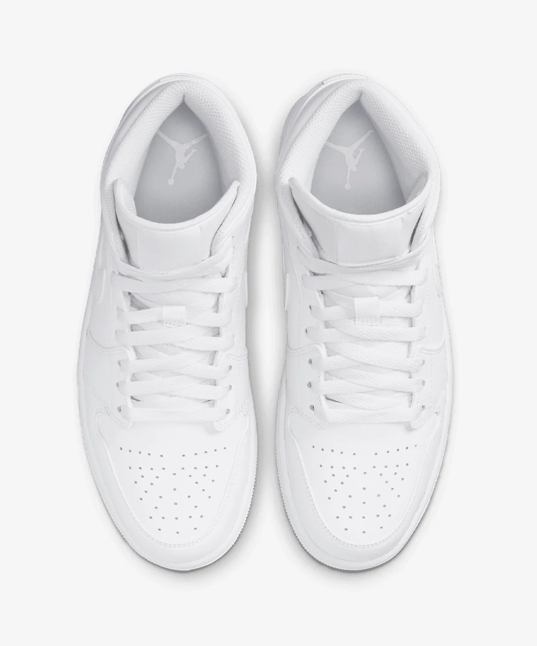 JORDAN | AIR JORDAN 1 MID { WHITE/WHITE-WHITE - Image 2