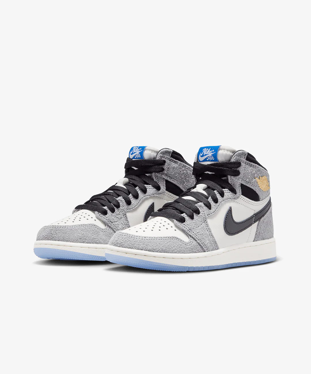 JORDAN | AIR JORDAN 1 HIGH OG { COOL GREY/BLACK-GAME ROYAL - Image 3