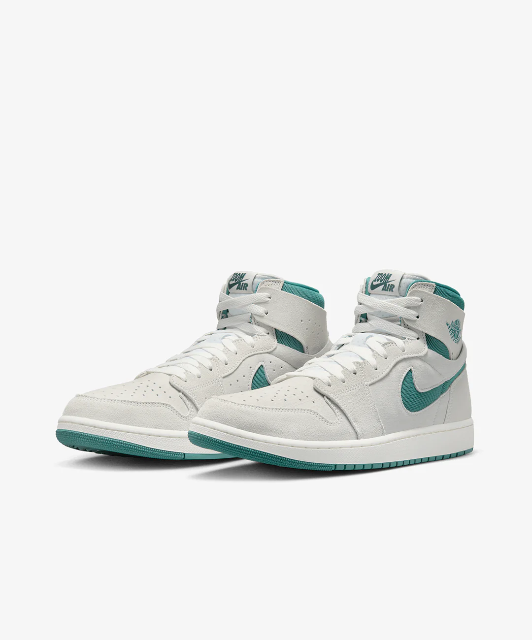 Jordan | AIR JORDAN 1 ZOOM CMFT 2 { SUMMIT WHITE/BICOASTAL-OXIDIZED GREEN - Image 3