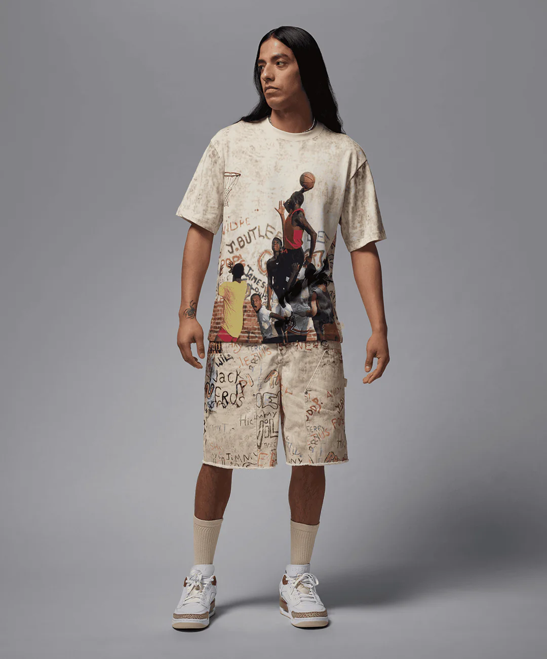 Jordan | AIR JORDAN 85 GRAPHIC T-SHIRT { SAIL/LEGEND LT BROWN/REDSTONE - Image 7