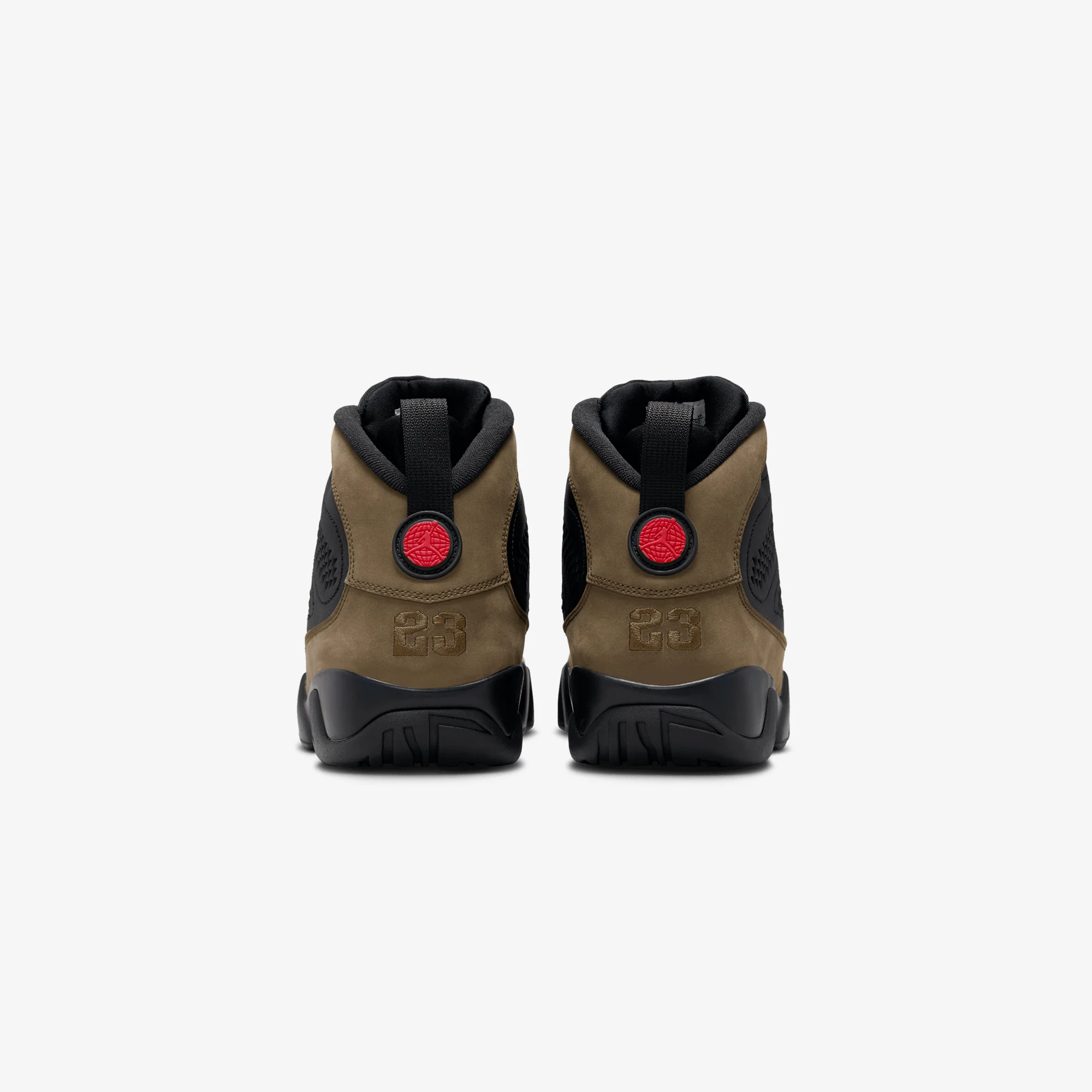 Jordan | AIR JORDAN 9 RETRO { BLACK/TRUE RED-LIGHT OLIVE - Image 4