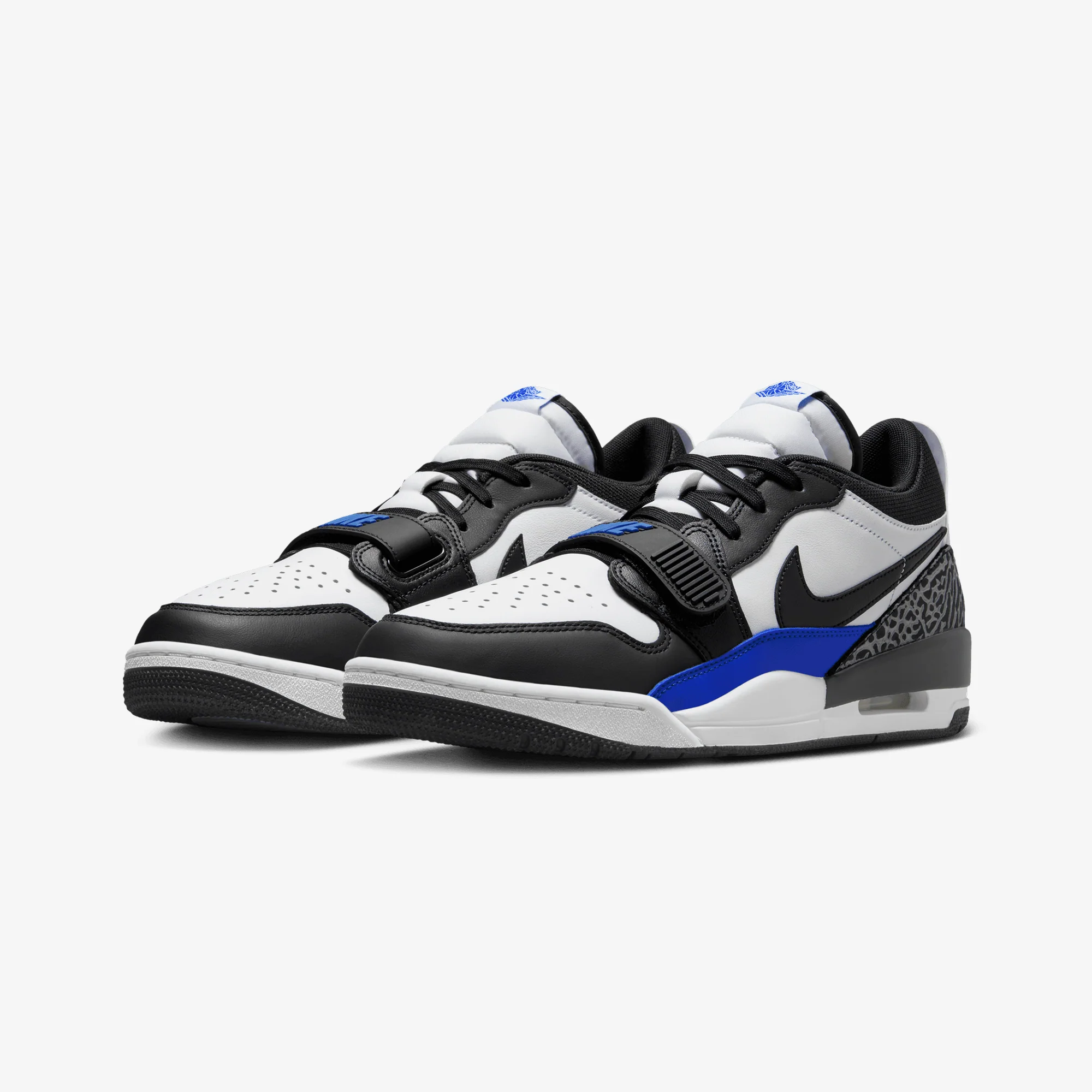 JORDAN | AIR JORDAN LEGACY 312 LOW { WHITE/BLACK-GAME ROYAL-WOLF GREY - Image 3
