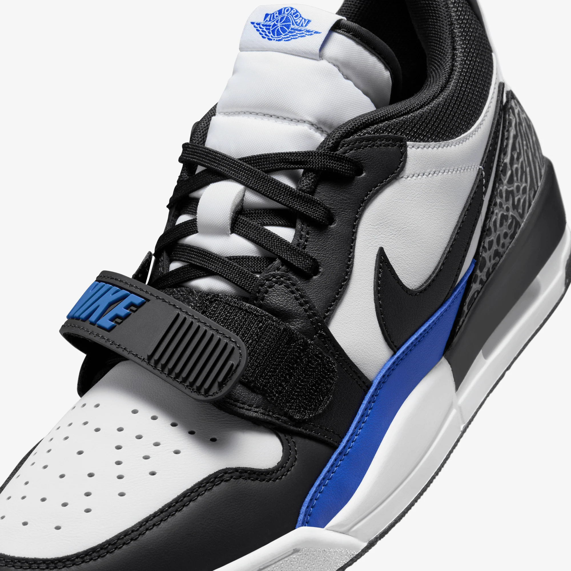 JORDAN | AIR JORDAN LEGACY 312 LOW { WHITE/BLACK-GAME ROYAL-WOLF GREY - Image 5