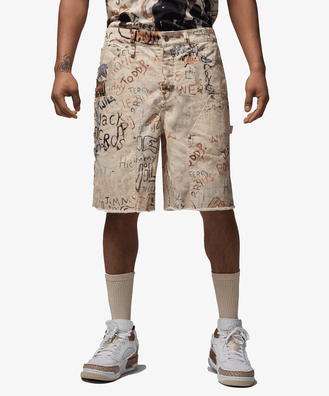 JORDAN | AIR JORDAN PRINTED SHORTS { WHITE - Image 6