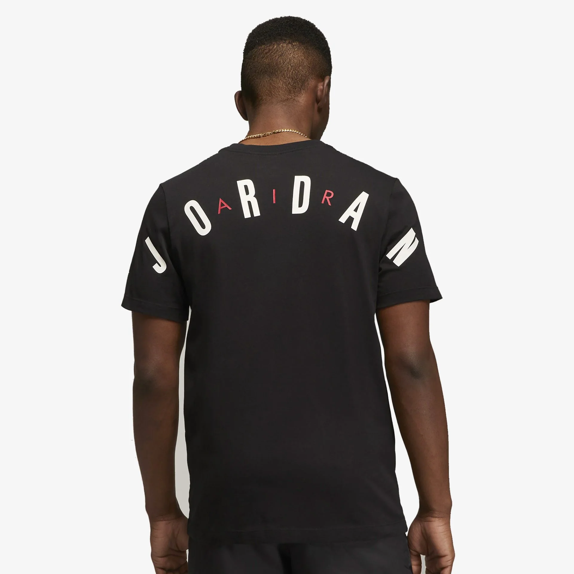 Jordan | JORDAN AIR T-SHIRT { BLACK / GYM RED - Image 2