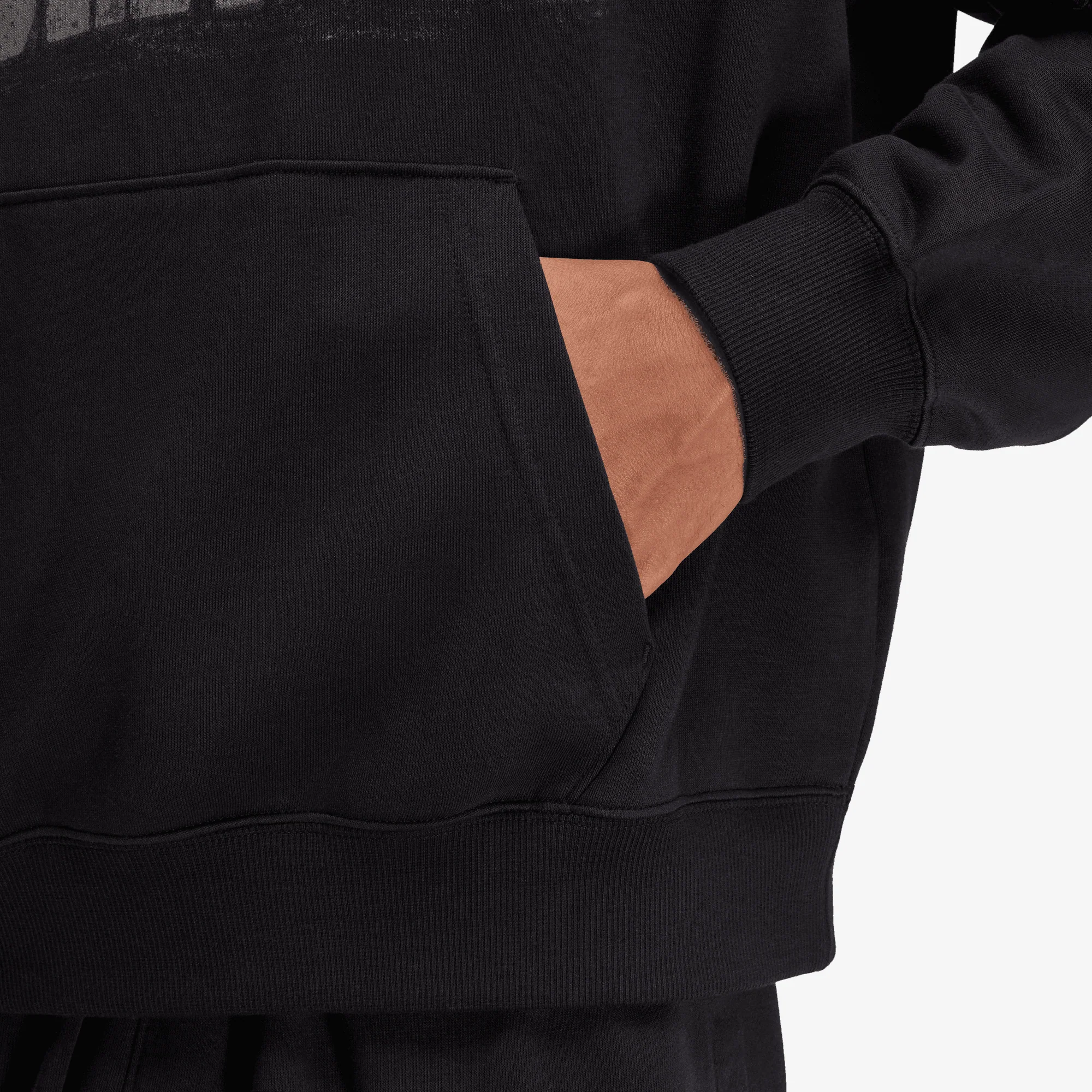 JORDAN | BROOKLYN COLLEGIATE PULLOVER HOODIE { BLACK/SAIL - Image 7
