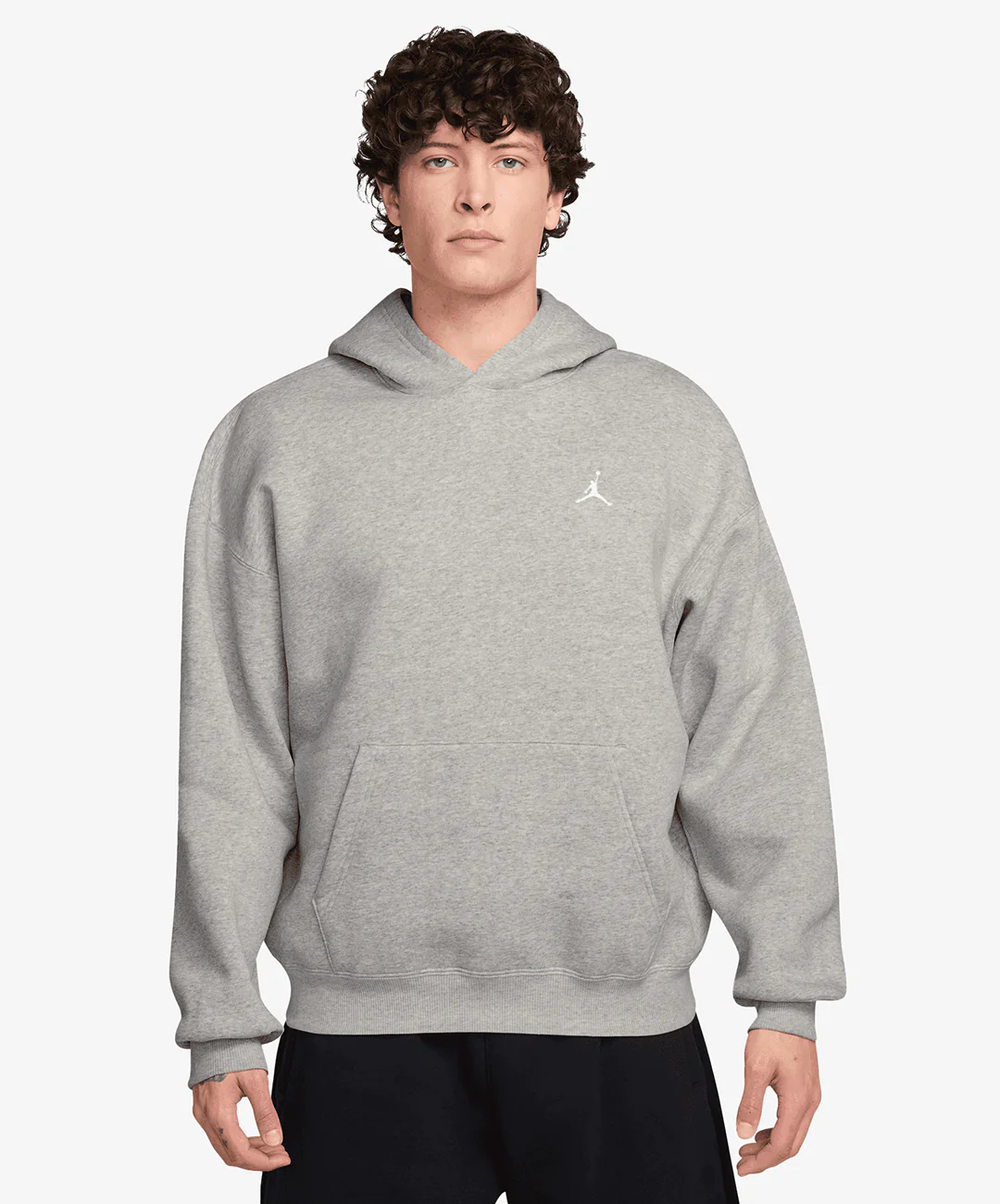 JORDAN | BROOKLYN FLEECE { GREY HEATHER/WHITE