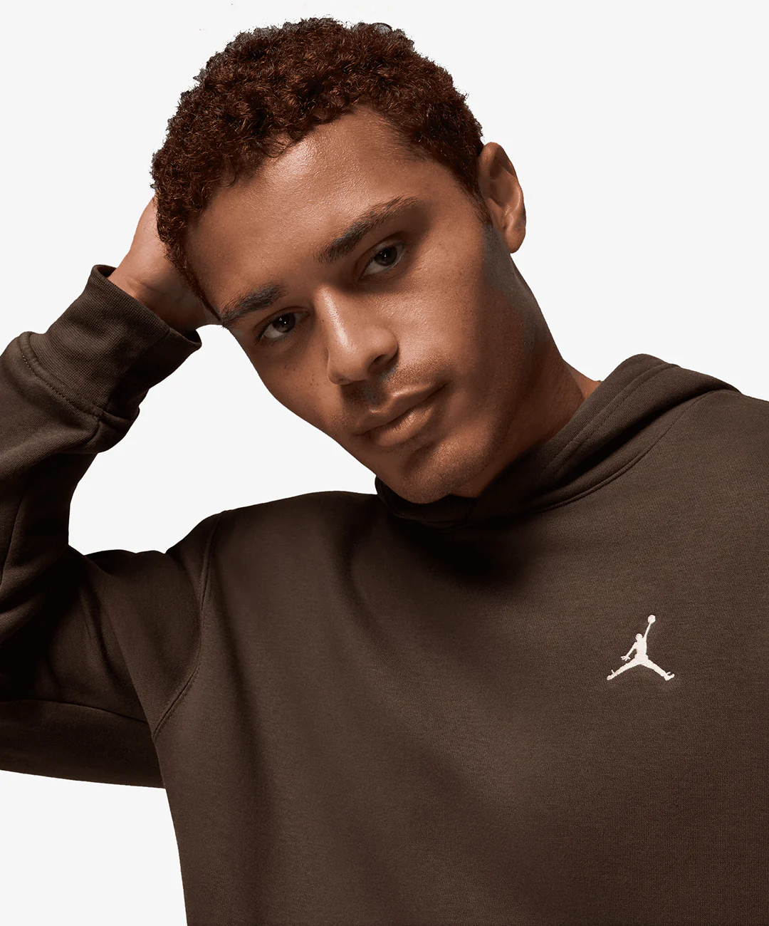 JORDAN | BROOKLYN FLEECE PULLOVER HOODIE { BAROQUE BROWN/SAIL - Image 3