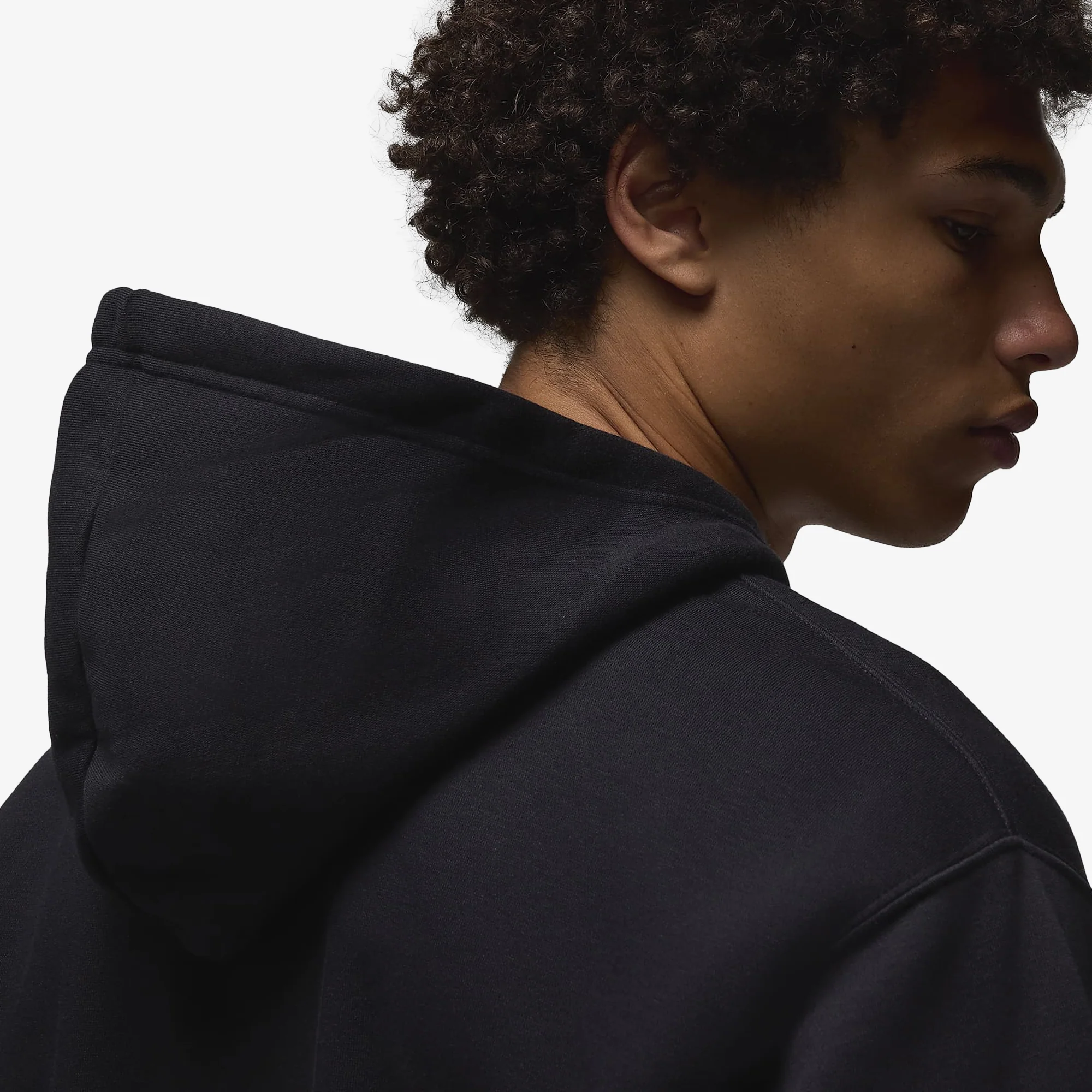 JORDAN | BROOKLYN FLEECE PULLOVER HOODIE { BLACK/WHITE - Image 6