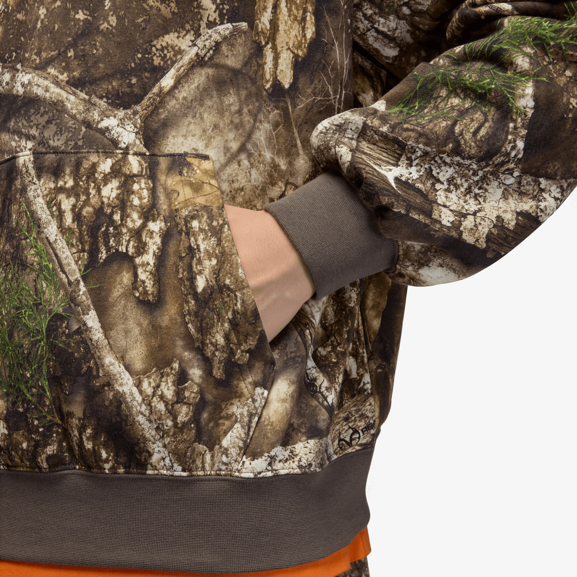 JORDAN | BROOKLYN FLEECE REALTREE PULLOVER HOODIE { MEDIUM OLIVE/SAIL - Image 4