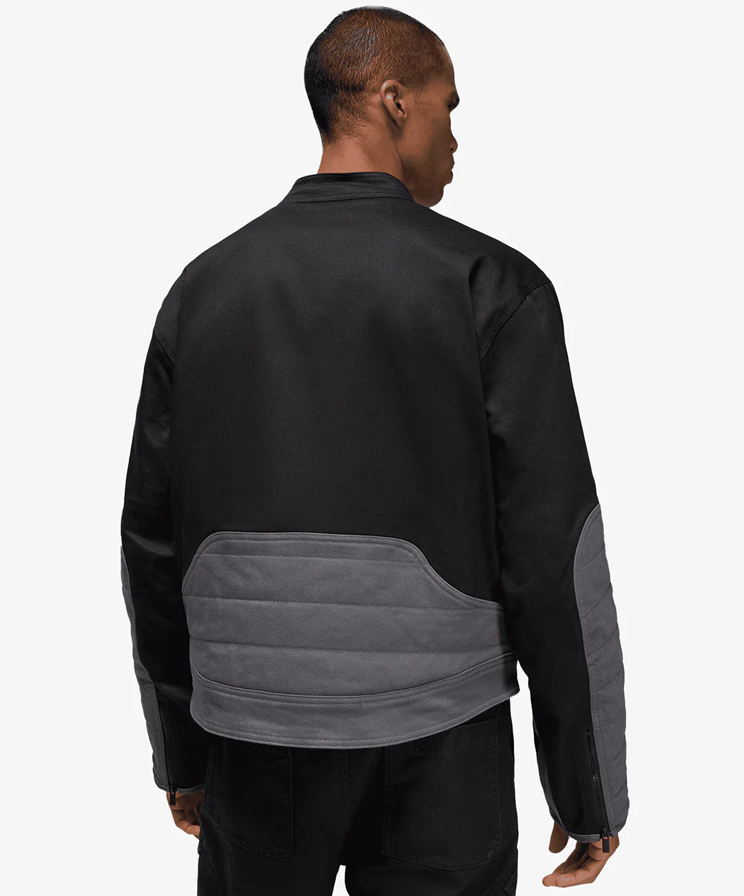 JORDAN | BROOKLYN MOTORSPORT JACKET { BLACK/IRON GREY/IRON GREY - Image 2