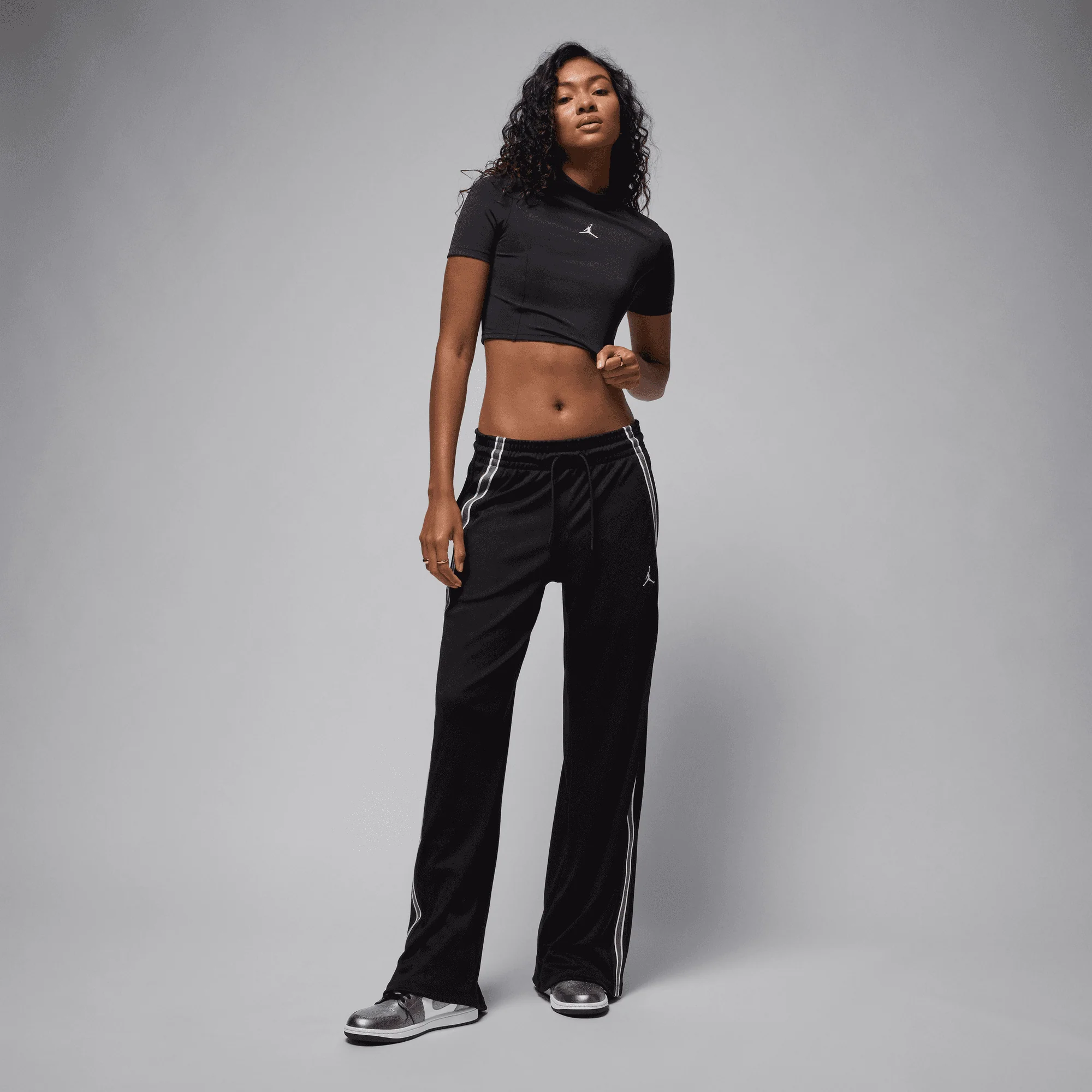 JORDAN | BROOKLYN TRACK PANTS { BLACK/SAIL - Image 5