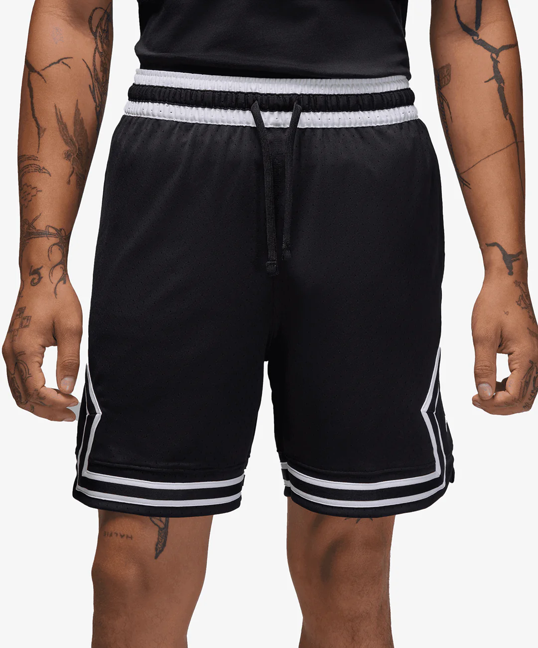 JORDAN | DRI-FIT MESH DIAMOND SHORTS { BLACK/WHITE/WHITE