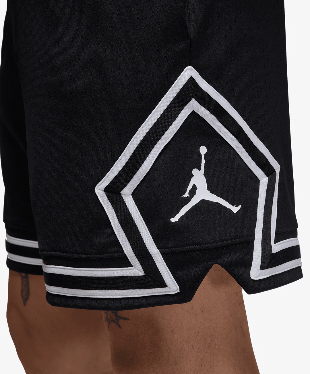 JORDAN | DRI-FIT MESH DIAMOND SHORTS { BLACK/WHITE/WHITE - Image 4
