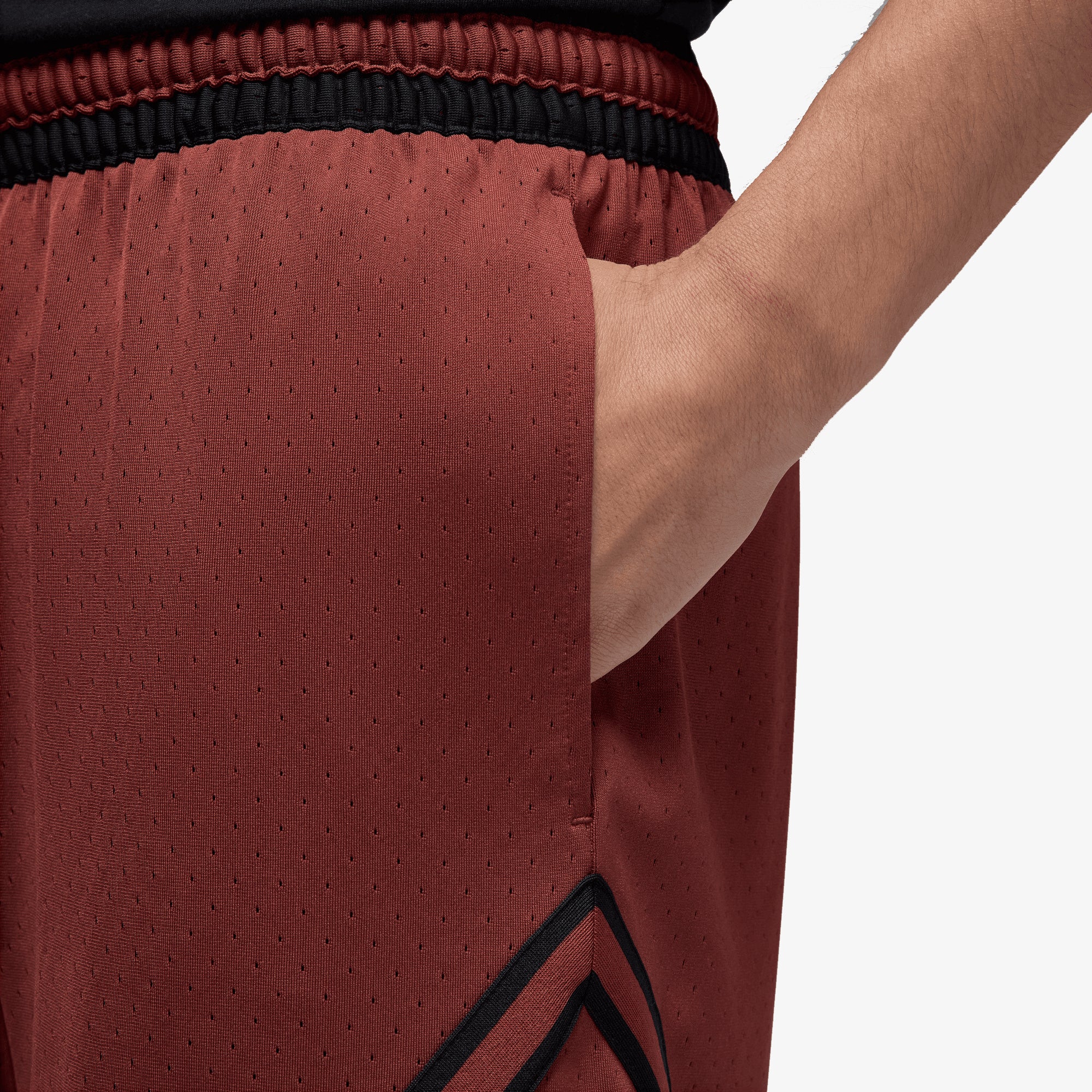 JORDAN | DRI-FIT MESH DIAMOND SHORTS { DARK PONY/BLACK/BLACK - Image 4