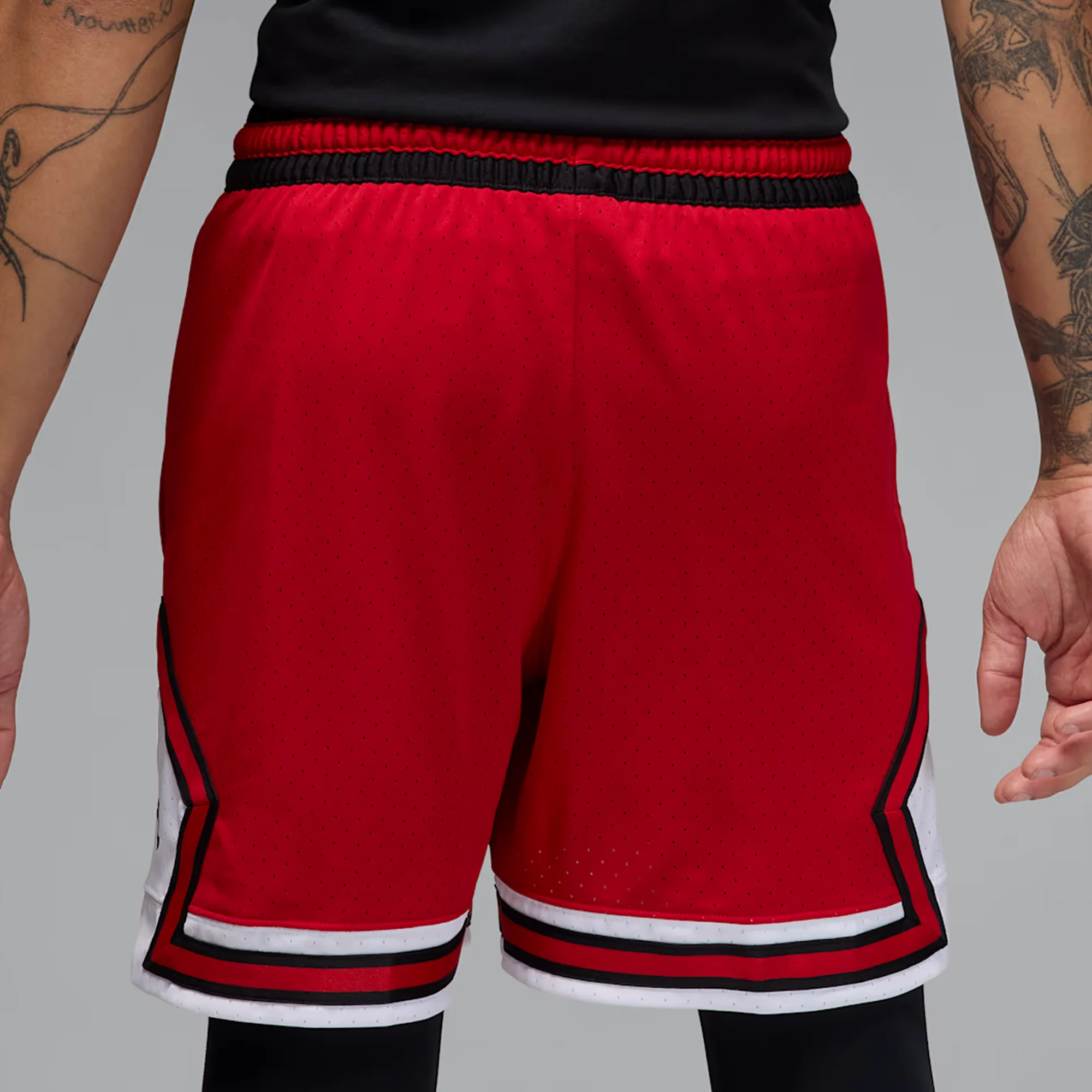 Jordan | DRI-FIT MESH DIAMOND SHORTS { GYM RED/WHITE/BLACK - Image 3
