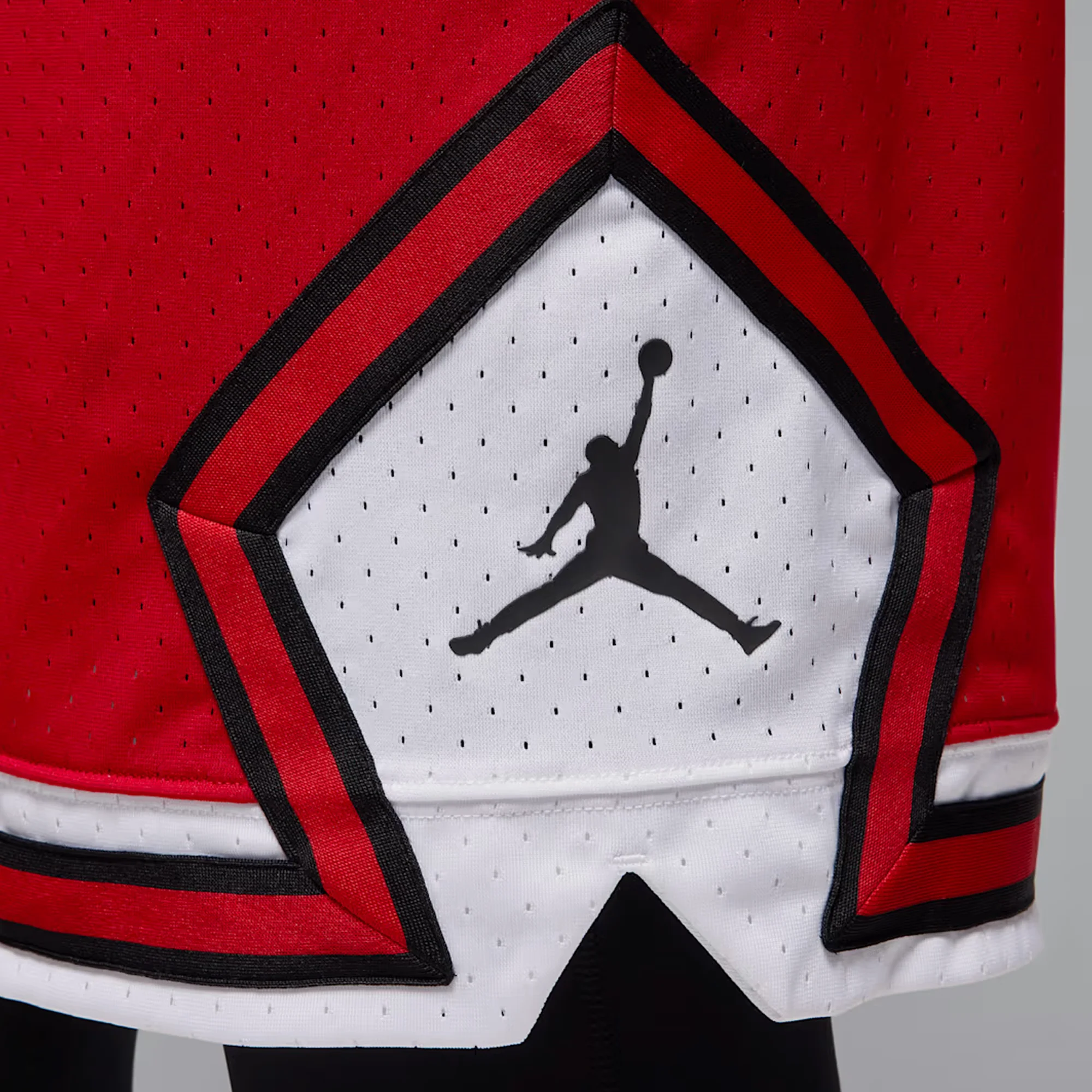 Jordan | DRI-FIT MESH DIAMOND SHORTS { GYM RED/WHITE/BLACK - Image 5