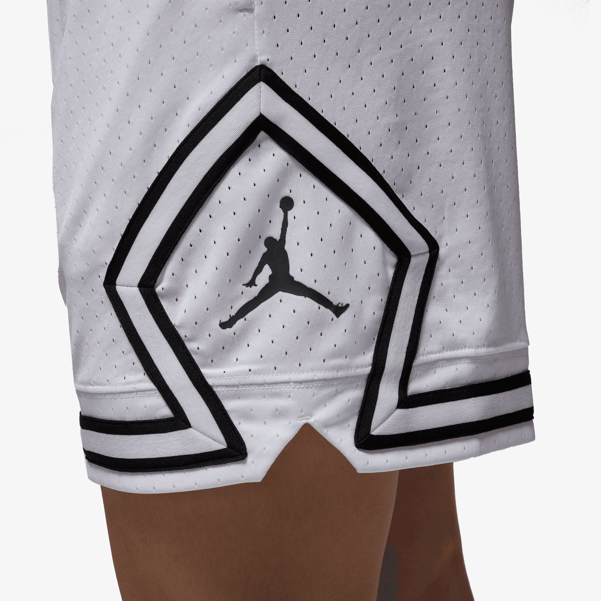 JORDAN | DRI-FIT MESH DIAMOND SHORTS { WHITE/BLACK/BLACK - Image 6