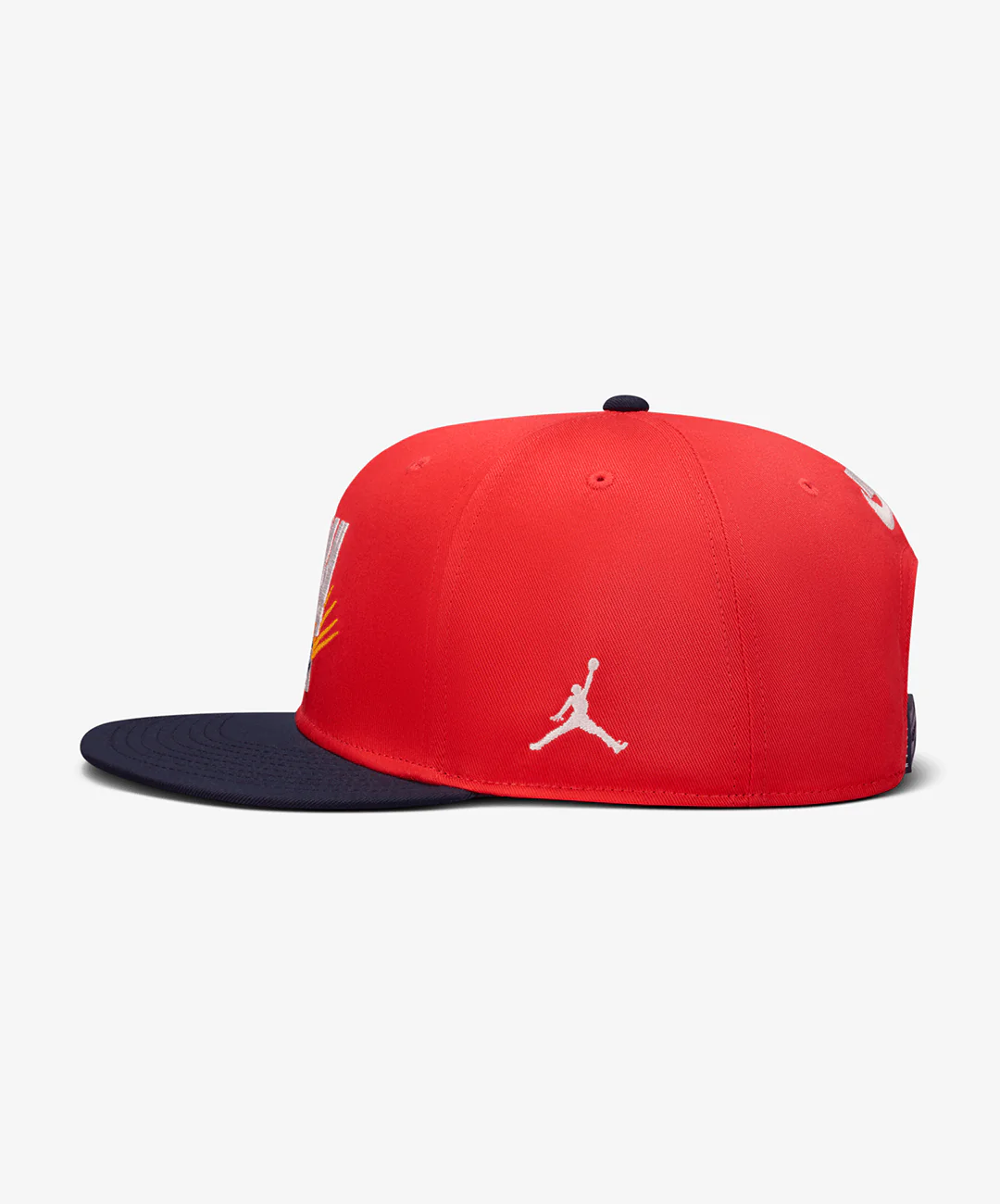 Jordan | ESSENTIALS PRO STRUCTURED FLAT BILL HAT { CHILE RED/KELLY GREEN/SAIL - Image 4