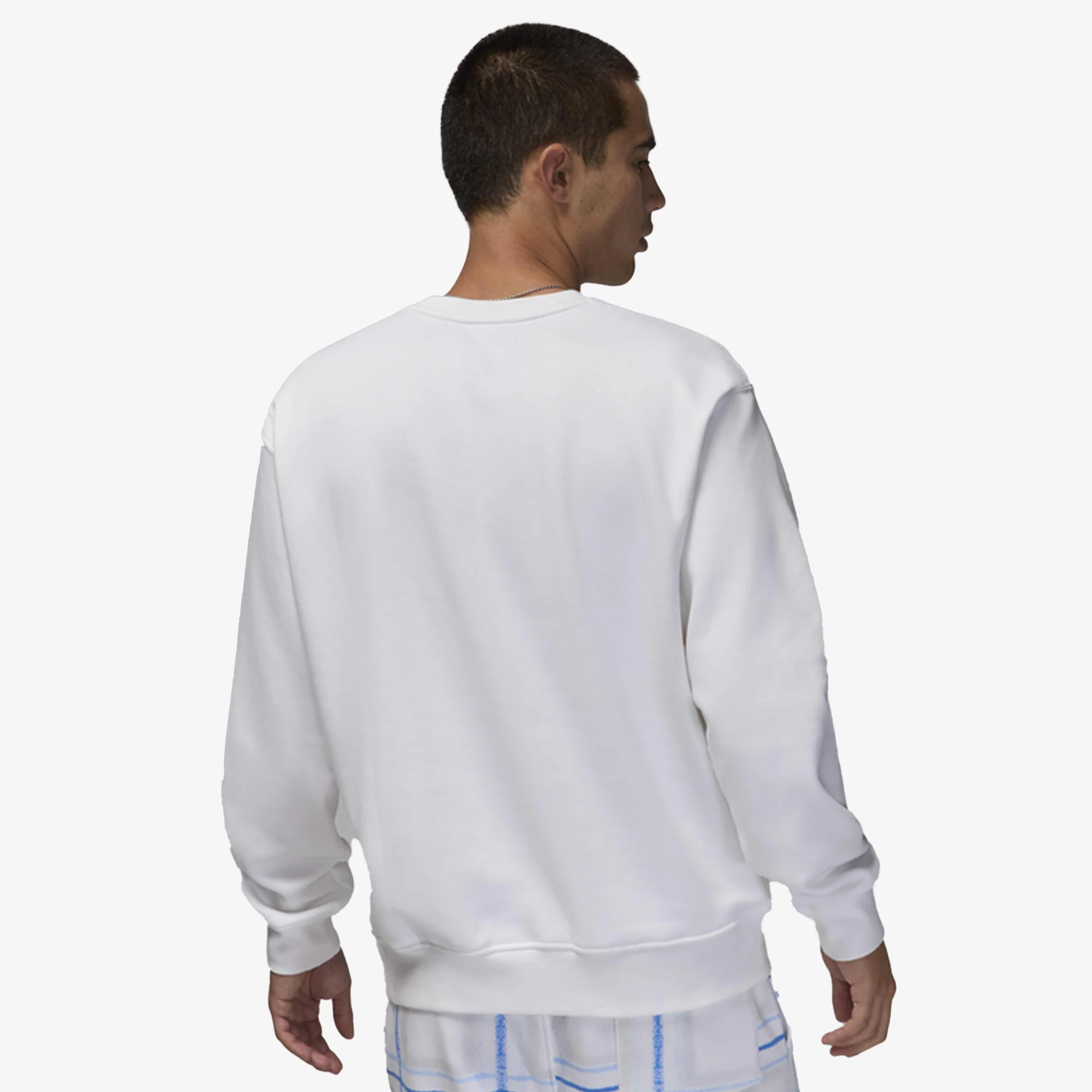 JORDAN | FLEECE CREW-NECK SWEATSHIRT { WHITE - Image 2