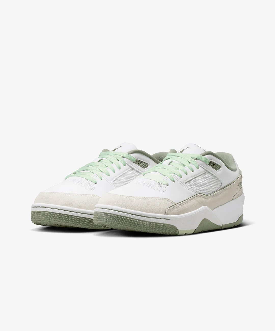 Jordan | FLIGHT COURT { WHITE/VINTAGE LICHEN-SWAN-JADE STONE - Image 3